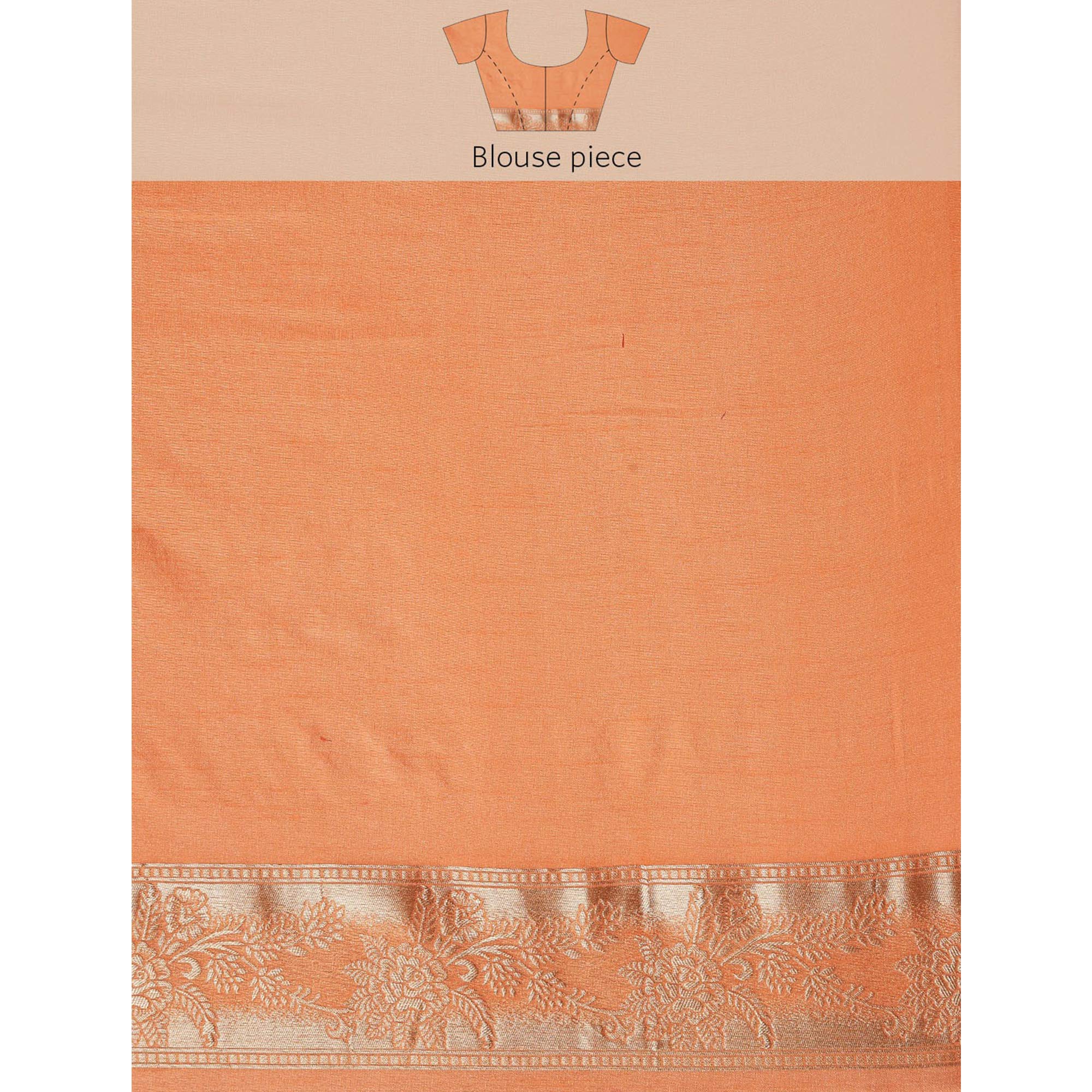 Orange Woven Kanjivaram Silk Saree WithTassels