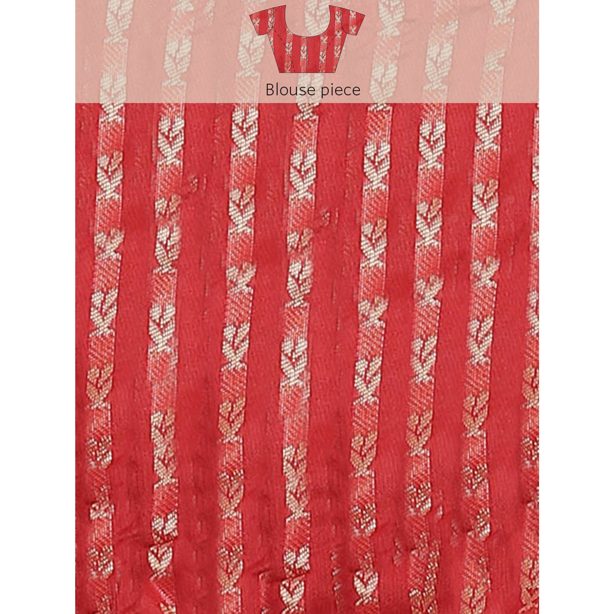 Red Woven Banarasi Silk Saree