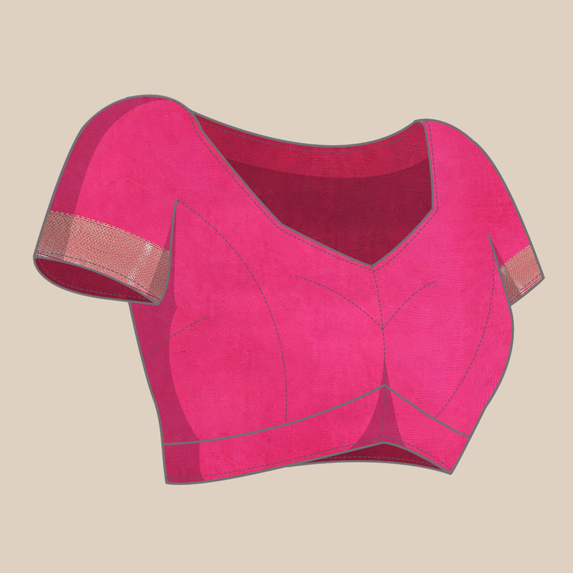Pink Woven Banarasi Silk Saree