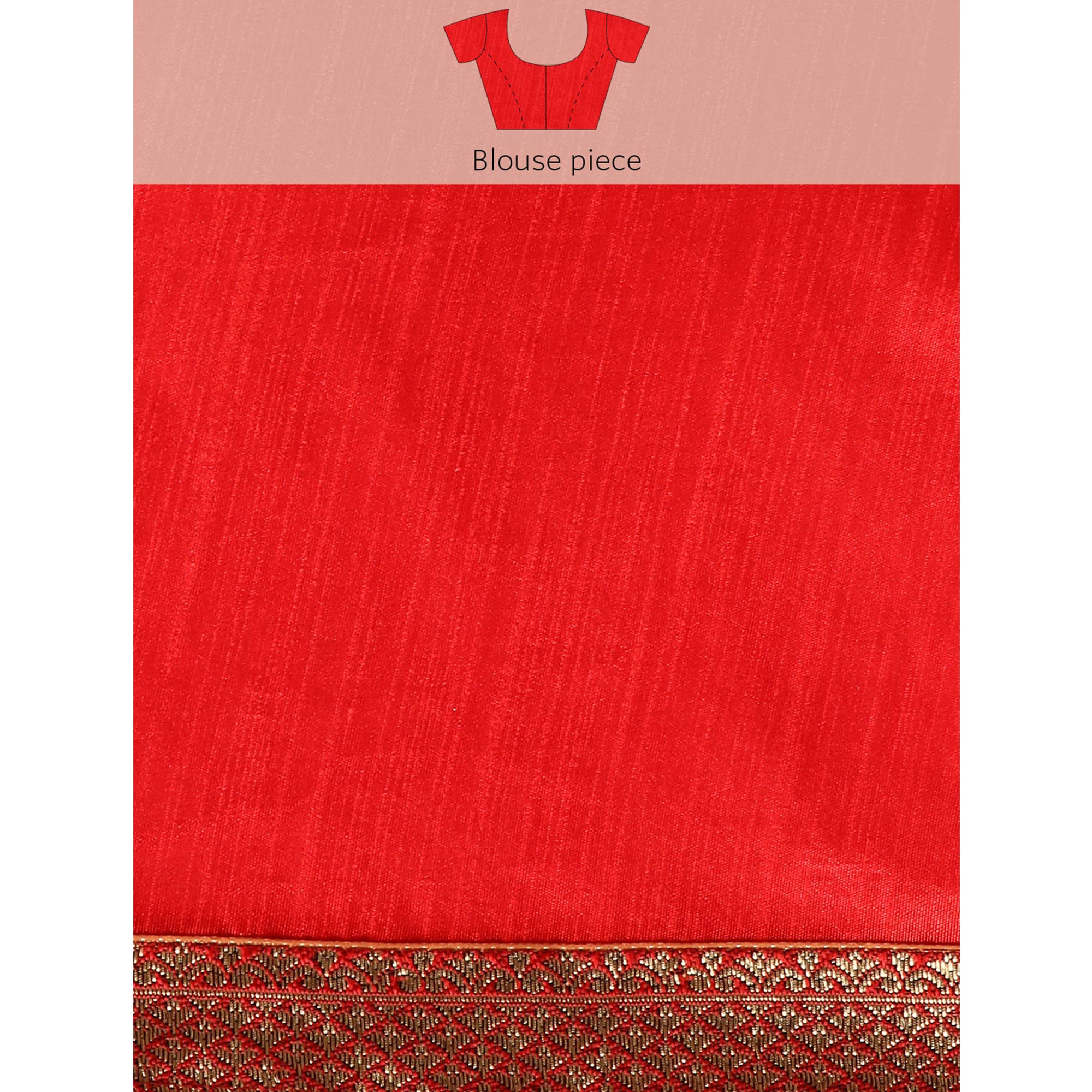 Yellow Solid Vichitra Silk Saree With Fancy Border