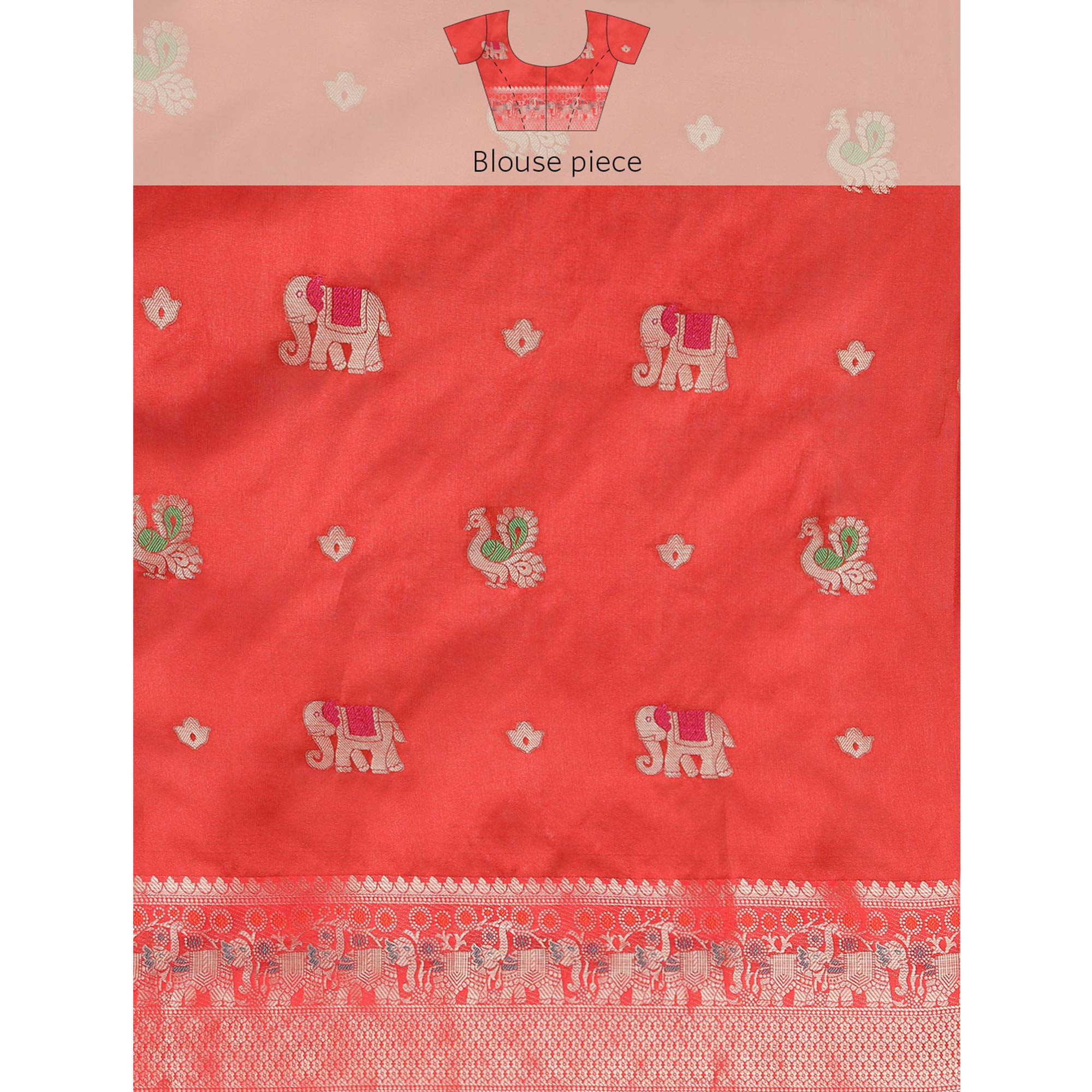 Rama Woven Organza Saree