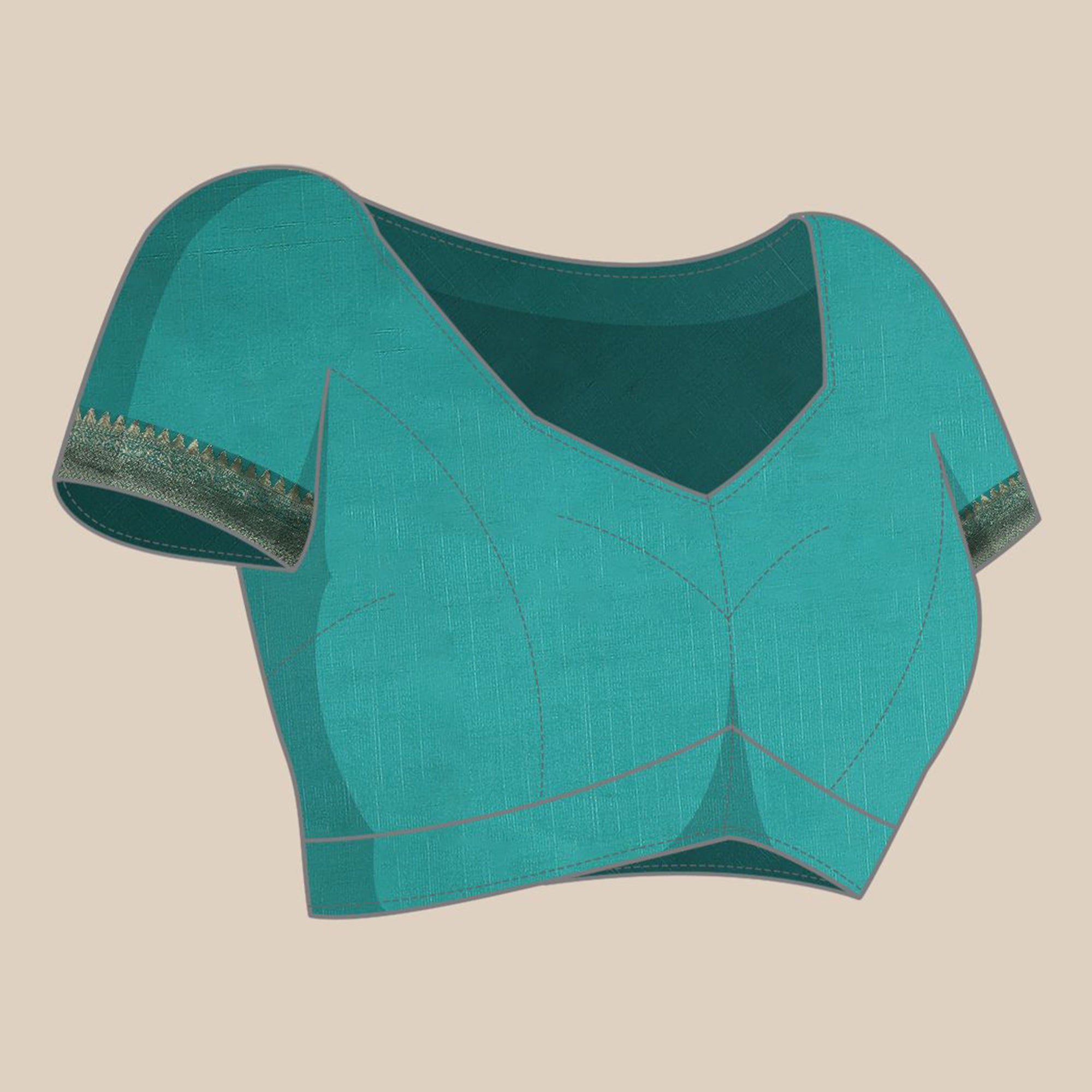 Turquoise Woven Banarasi Silk Saree