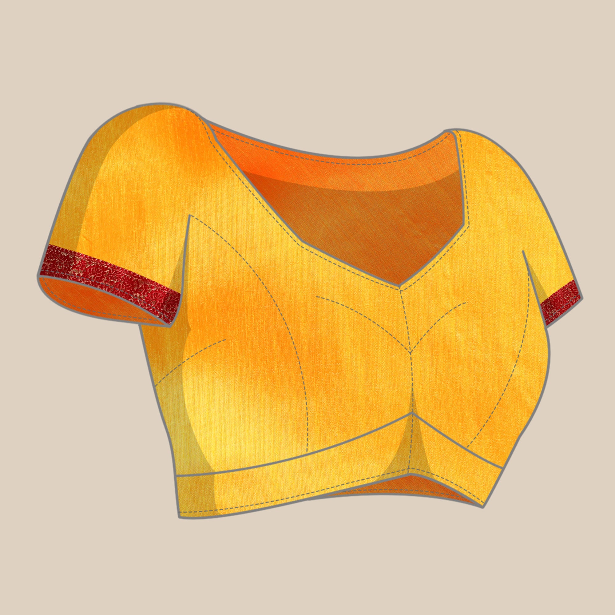 Yellow Swaroski Work Vichitra Silk Saree