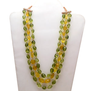 Green And Yellow Un-Shaped Stones Mala