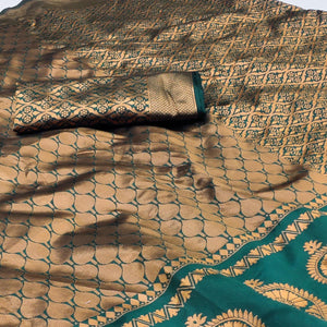 Green Woven Banarasi Silk Saree