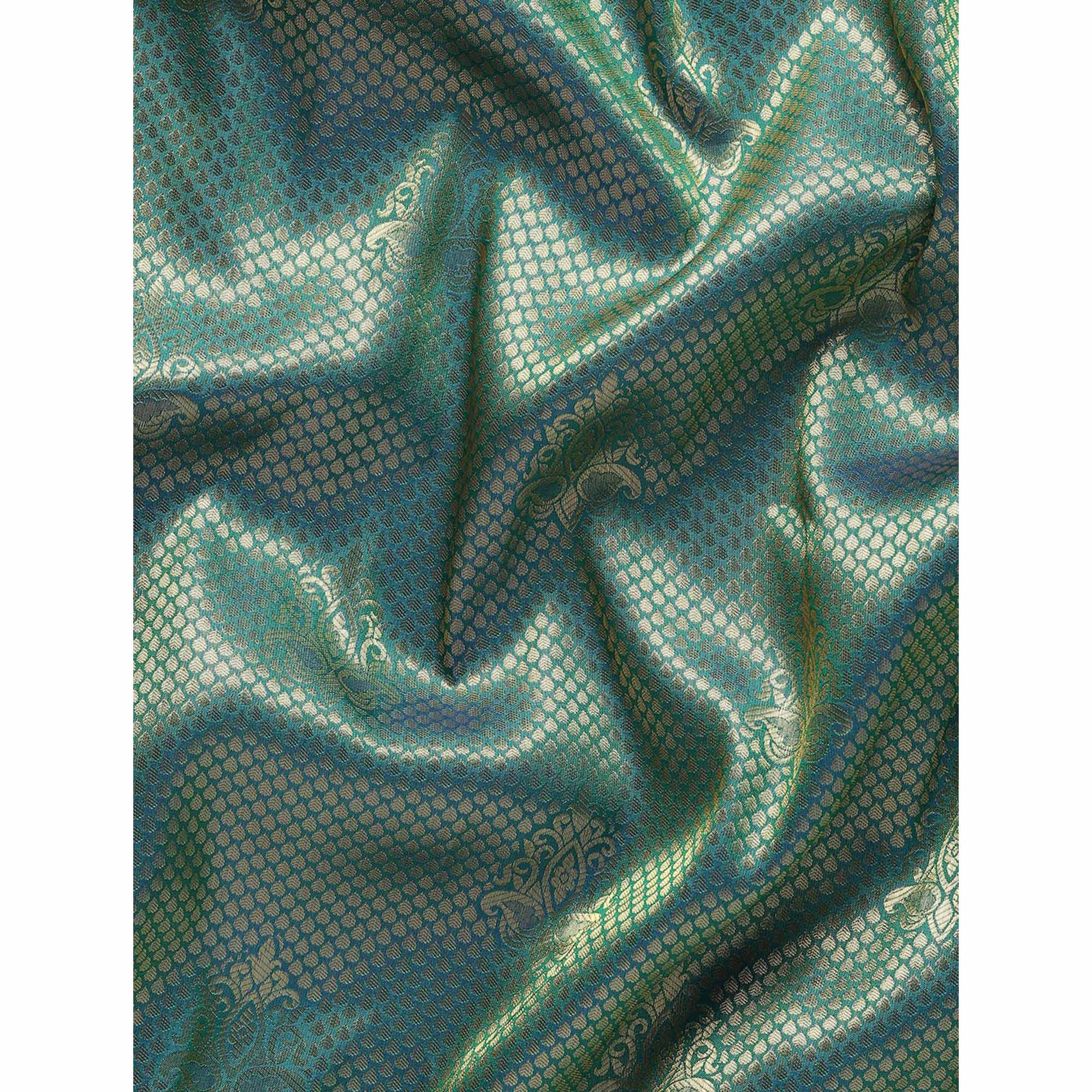 Green Woven Kanjivaram Silk Saree