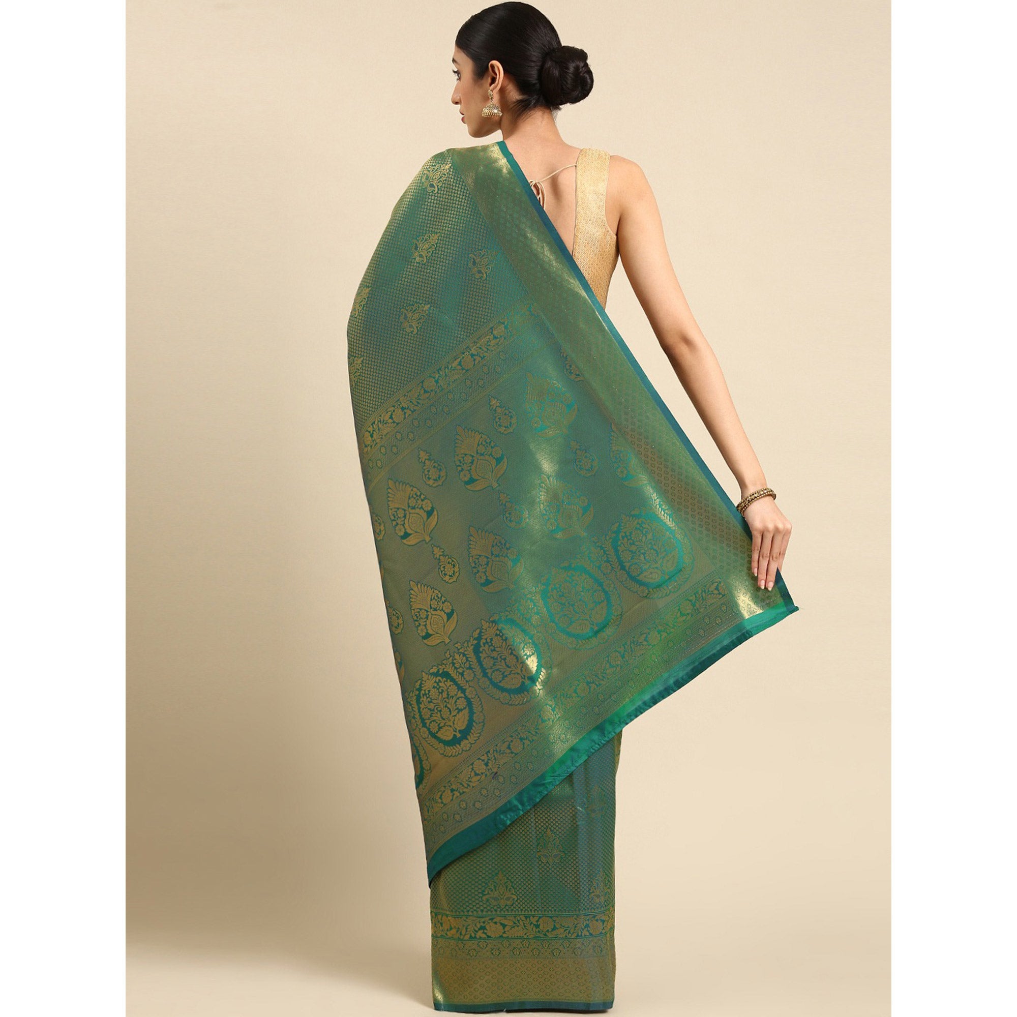 Green Woven Kanjivaram Silk Saree