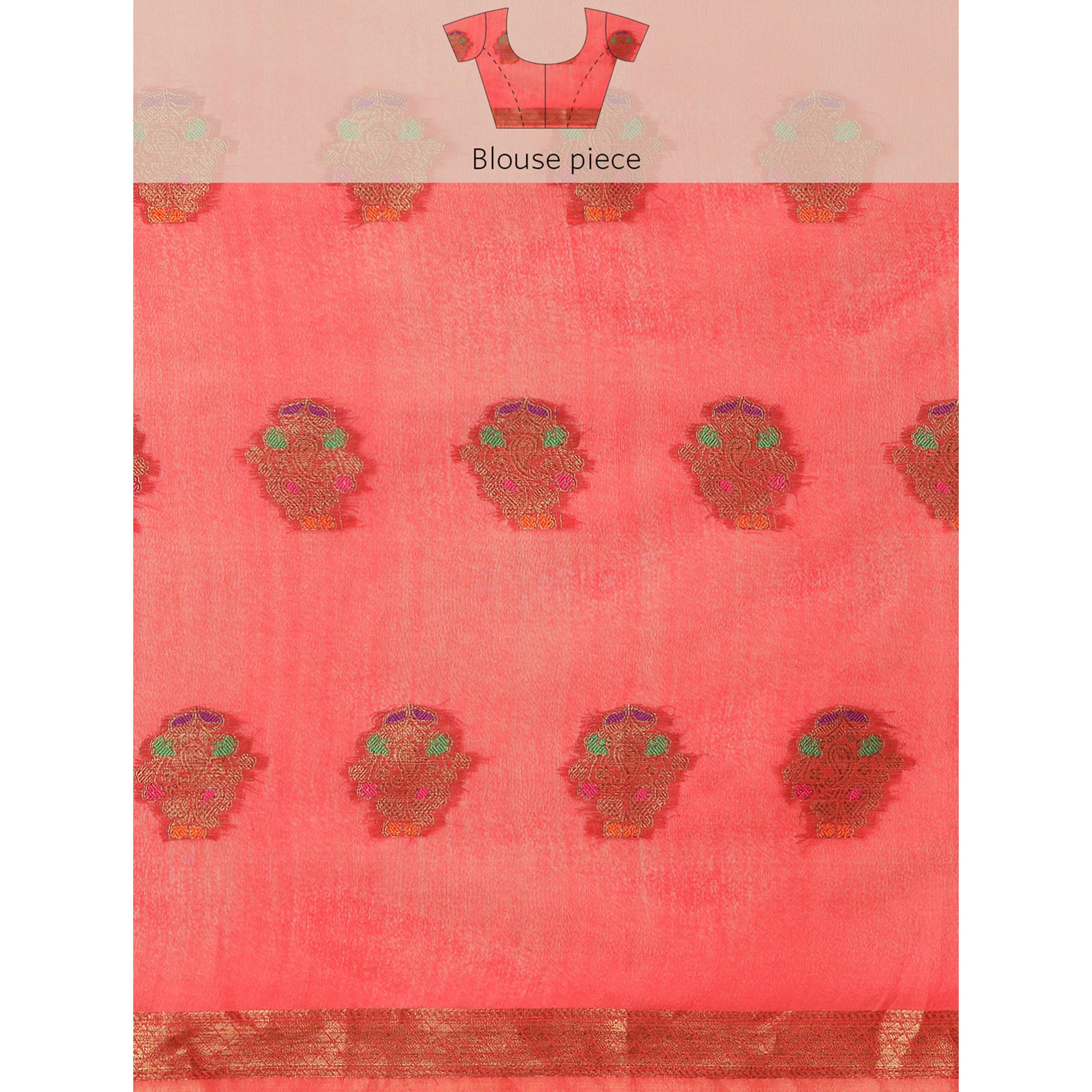 Gajari Woven Cotton Silk Saree