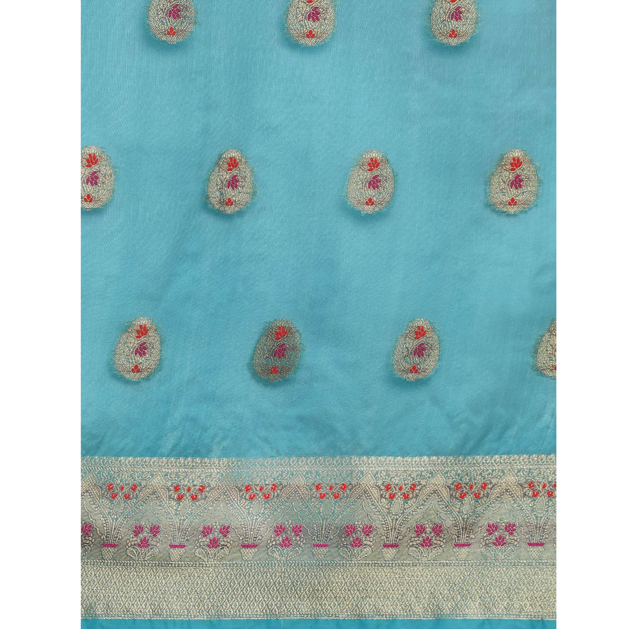 Rama Woven Organza Saree