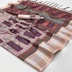 Multicolor Floral Digital Printed Pure Cotton Saree