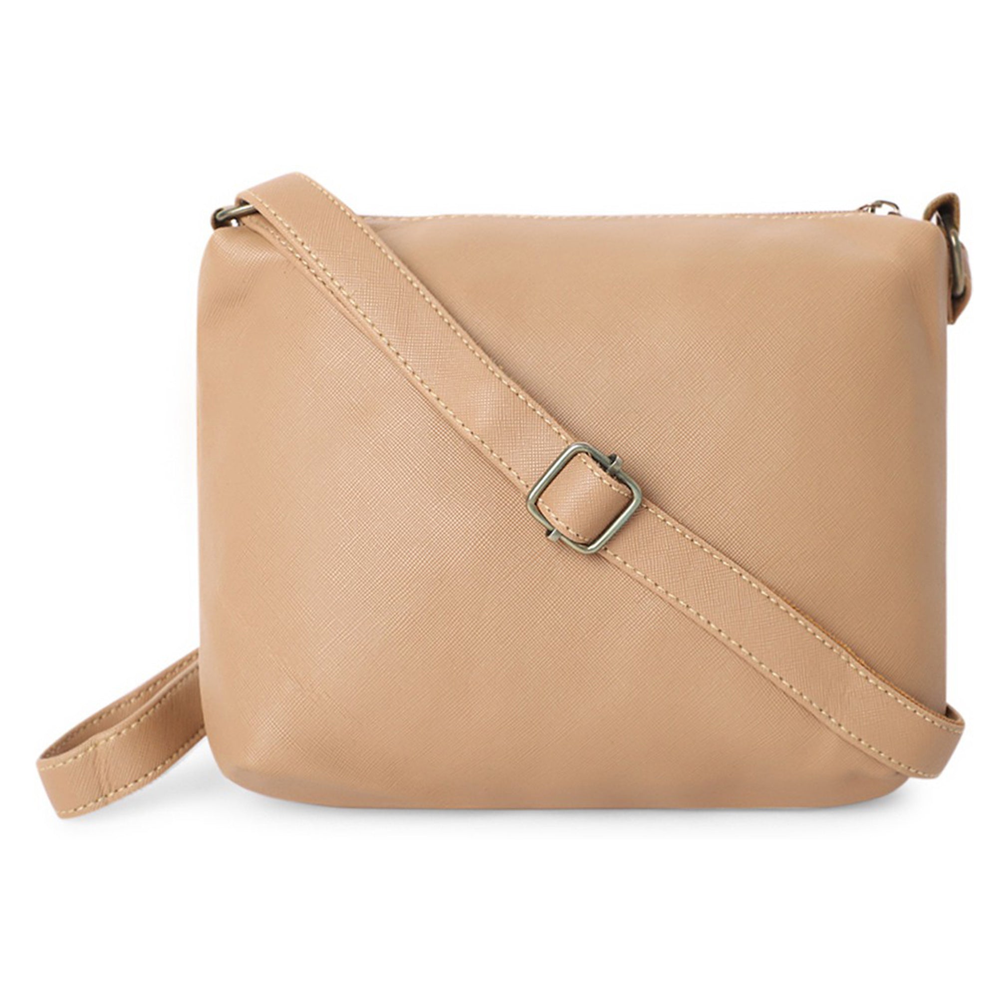 TMN - Women Cream Solid Vegan Leather Handbag (Pack of 3)