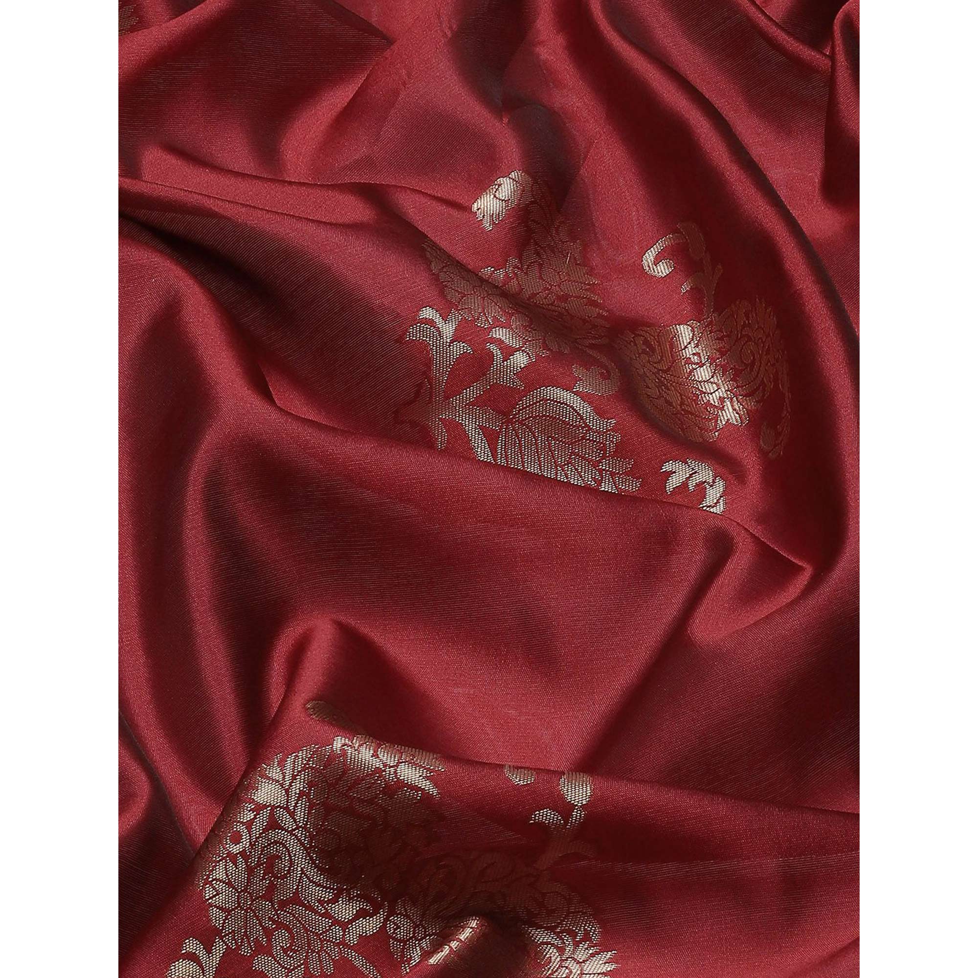 Red Woven Banarasi Silk Saree