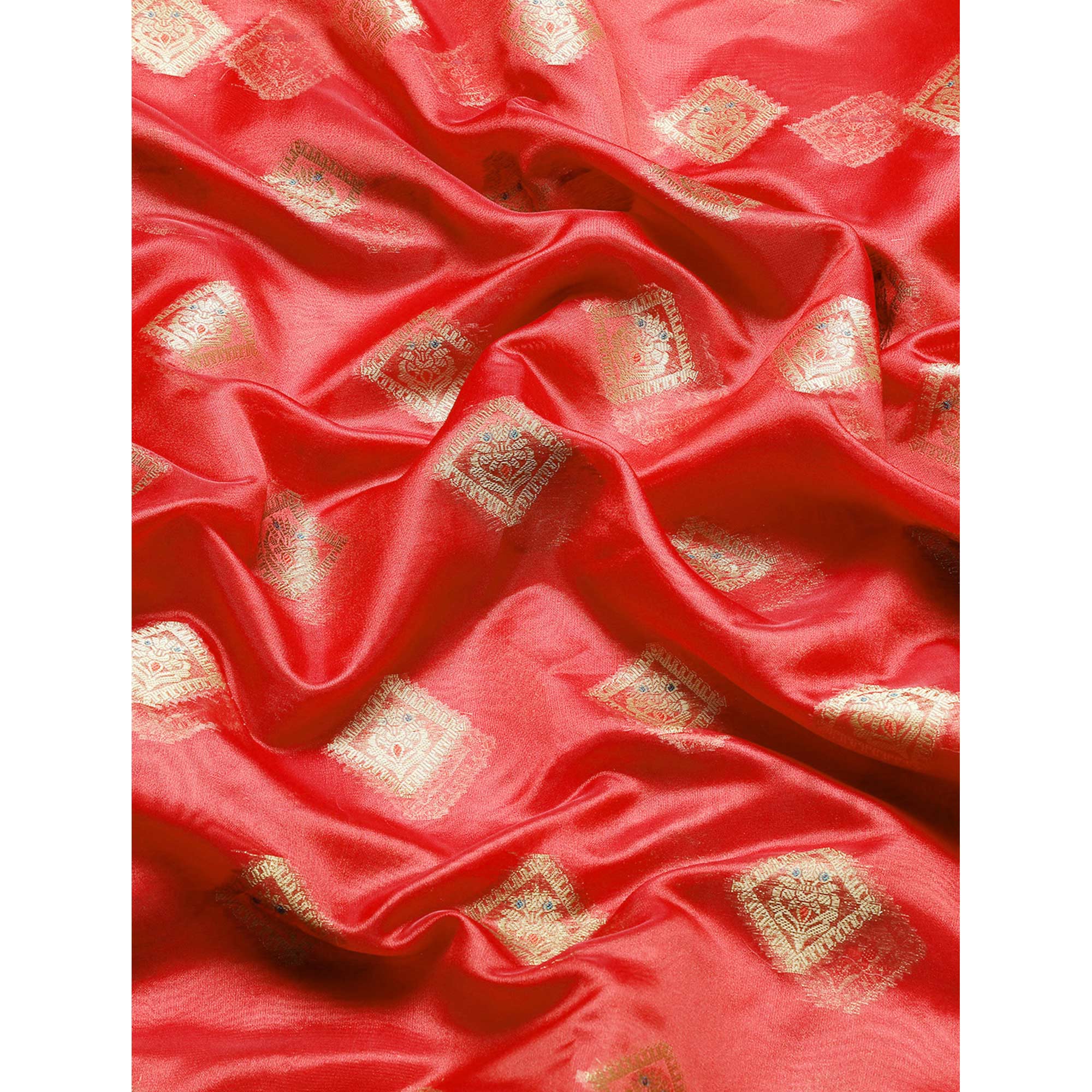 Red Woven Organza Saree