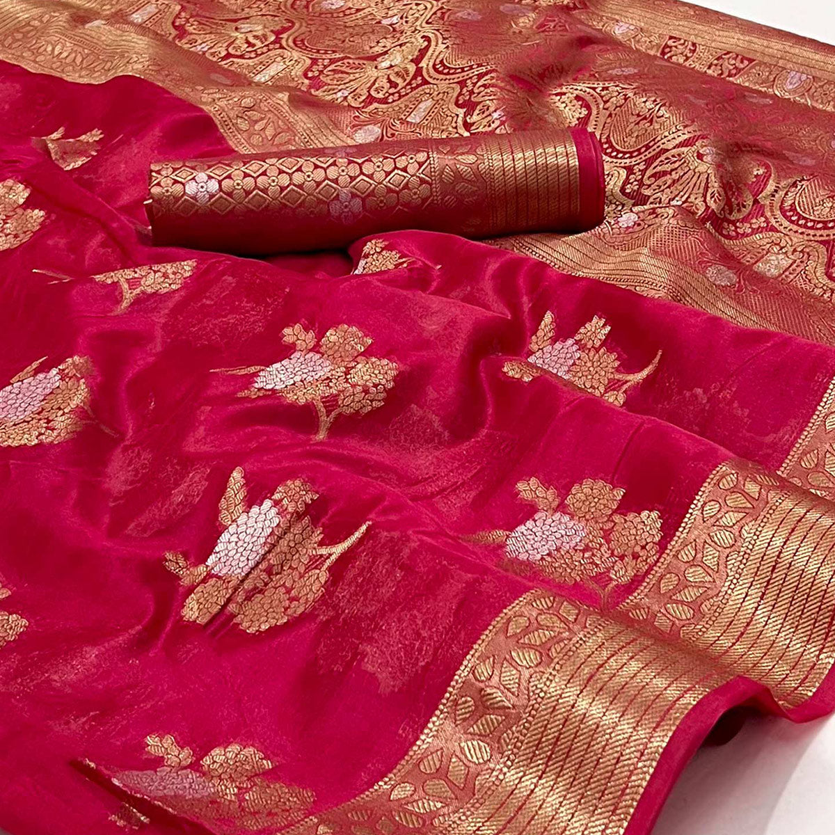 Rani Woven Organza Saree