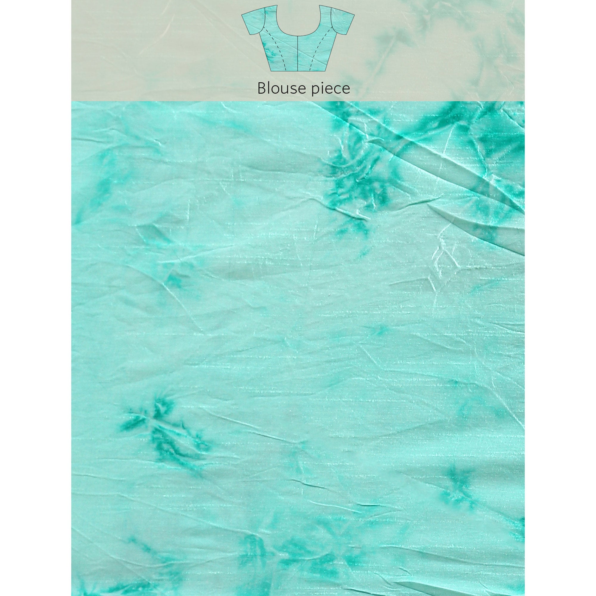 Blue Foil Printed With Swarovski Shimmer Chiffon Saree