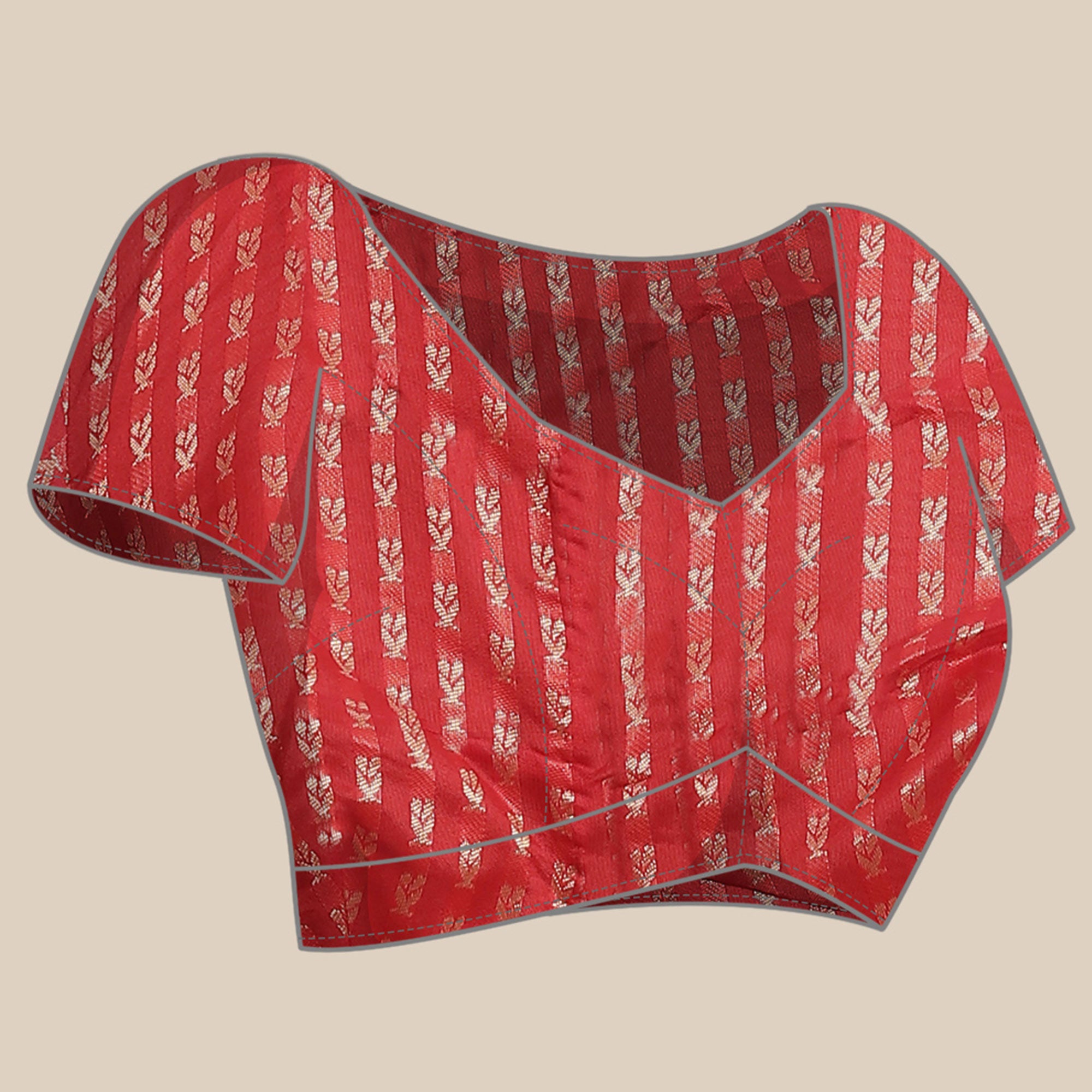 Red Woven Banarasi Silk Saree