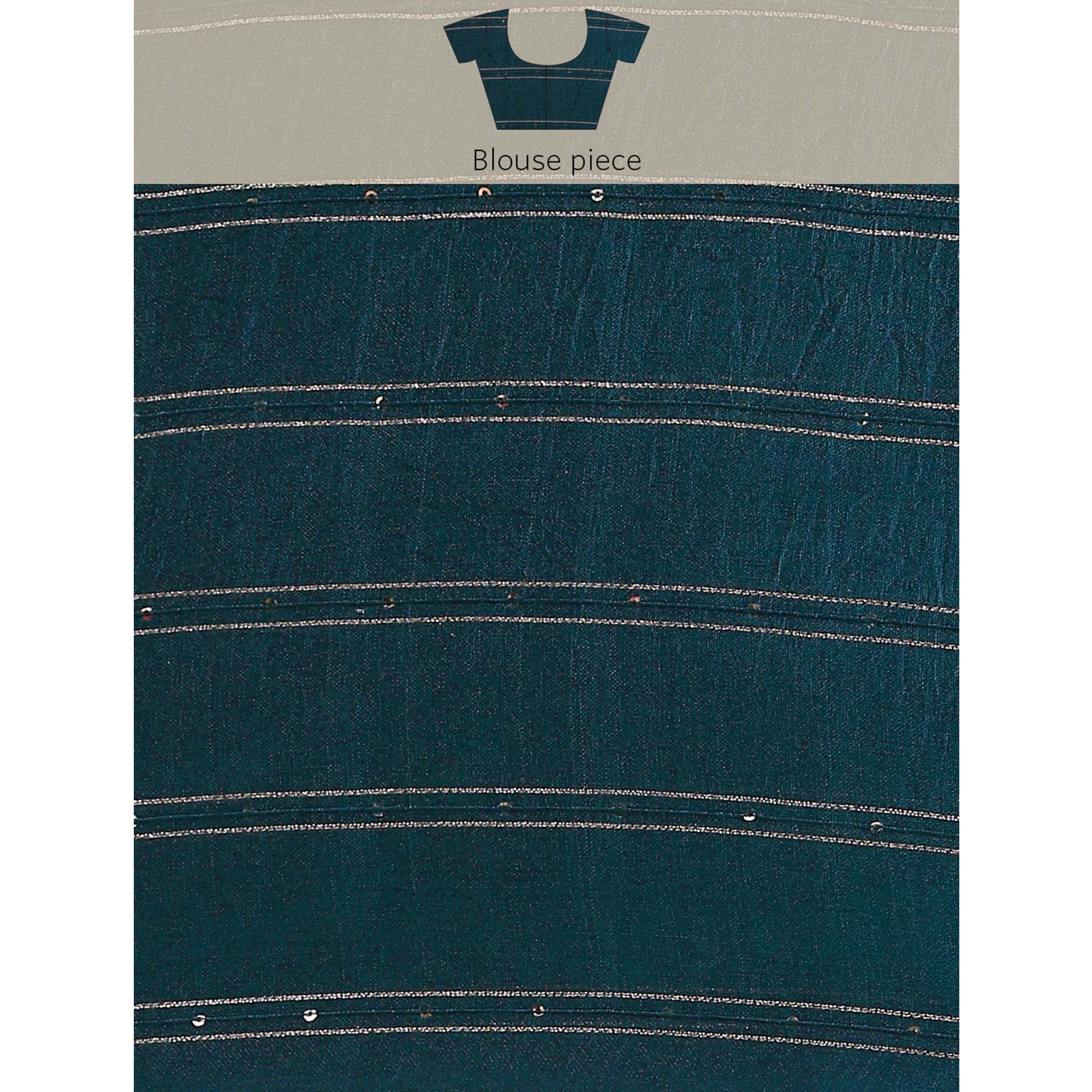 Blue Foil Printed With Fancy Border Zomato Silk Saree