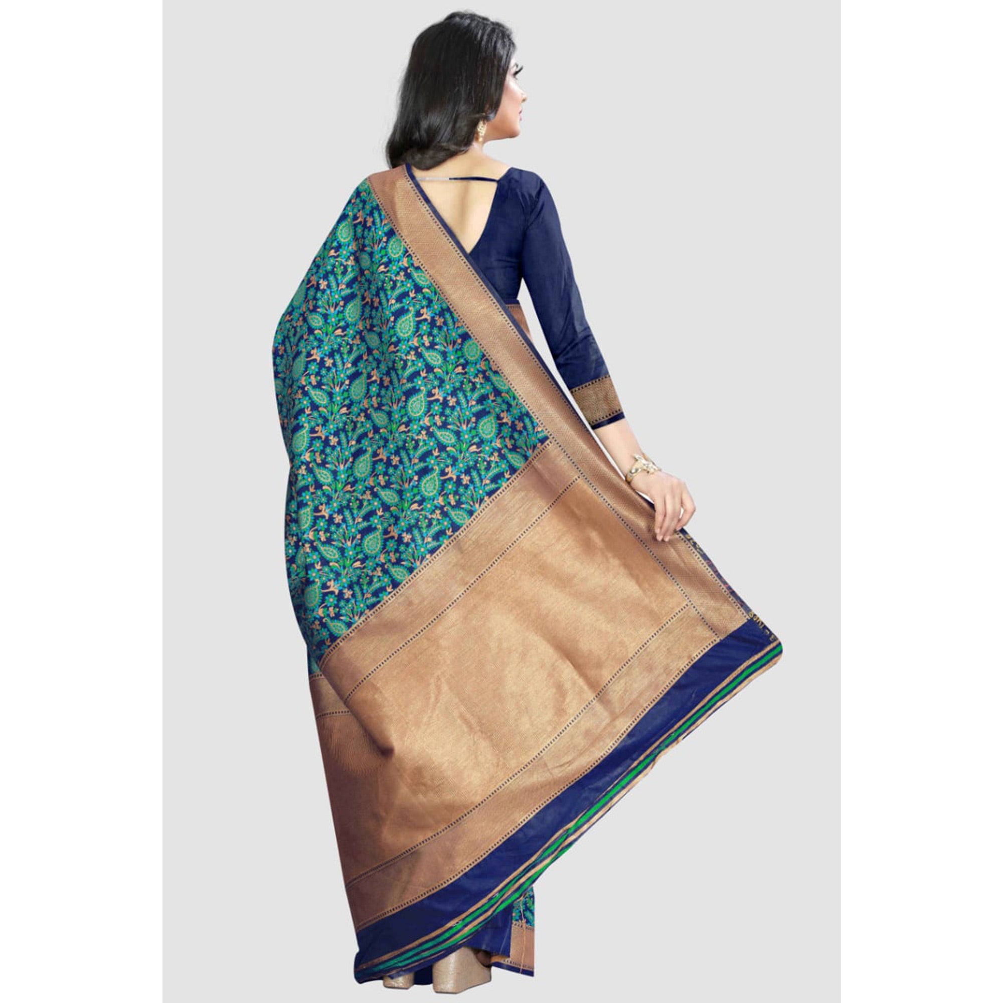 Green Woven Kanjivaram Silk Saree