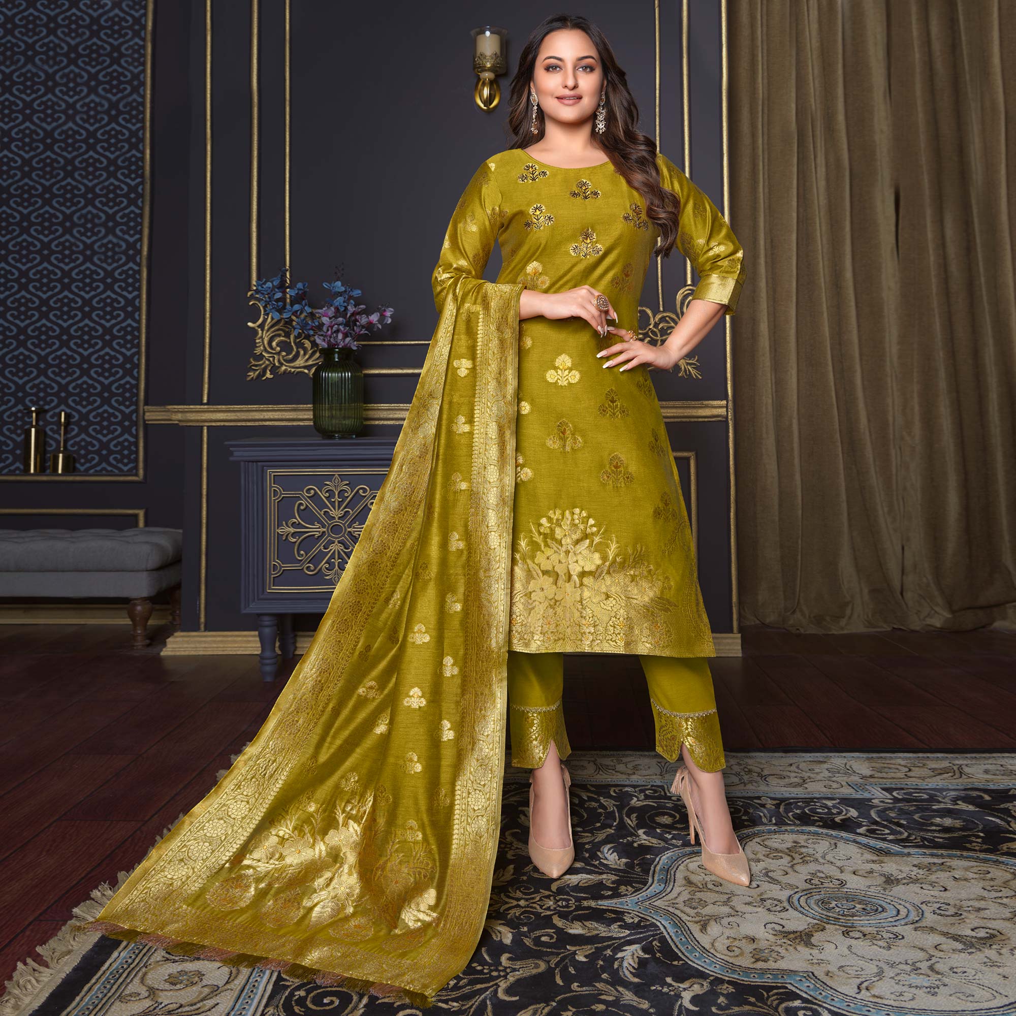 Share more than 82 mehndi colour salwar suit super hot