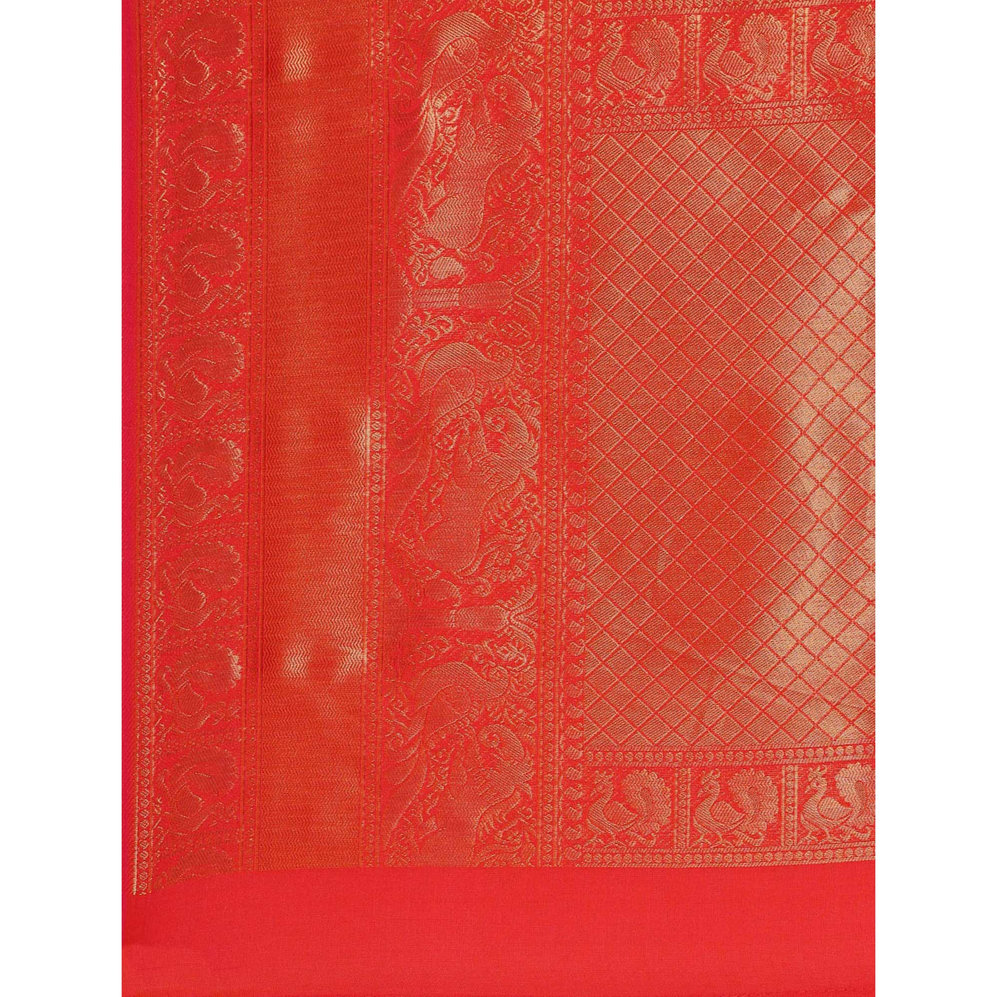 Orange Woven Kanjivaram Silk Saree