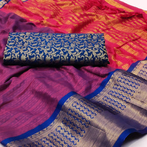 Red Woven Cotton Silk Saree