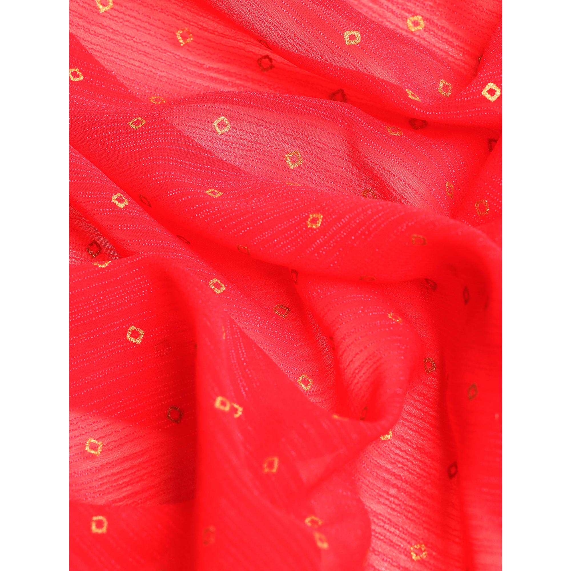 Pink Foil Printed With Swarovski Zomato Silk Saree