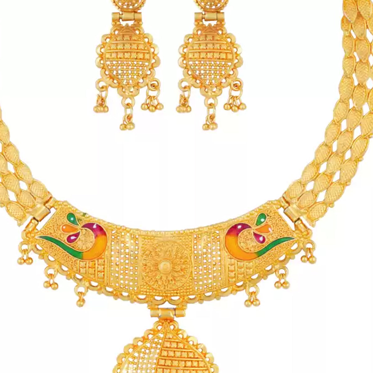 Gold Plated Alloy Necklace Set