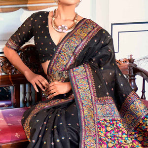 Black Woven Modal Saree
