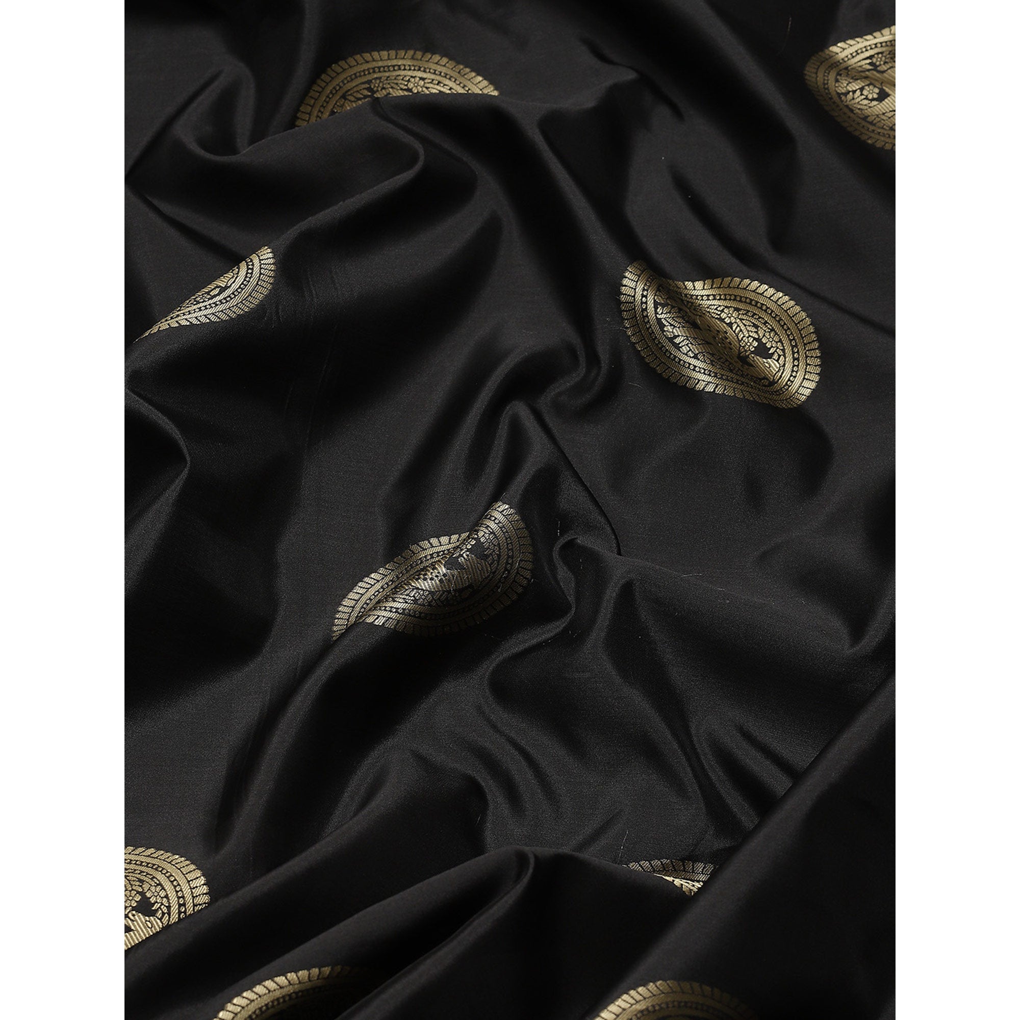 Black Woven Banarasi Silk Saree