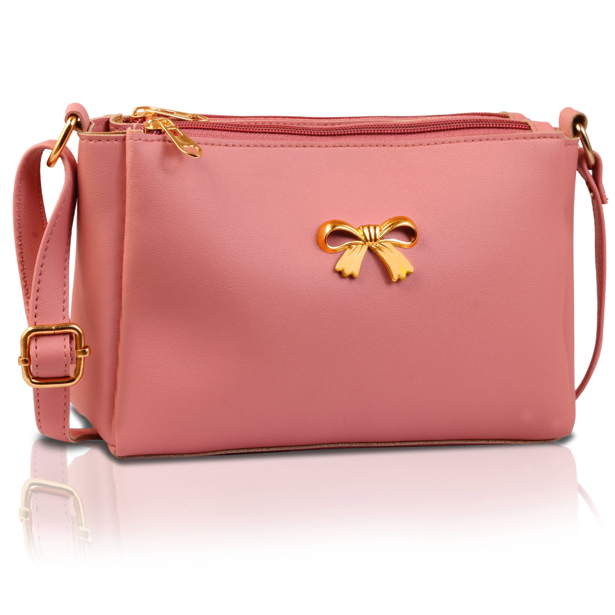 TMN - Women Pink Vegan Leather Sling Bag