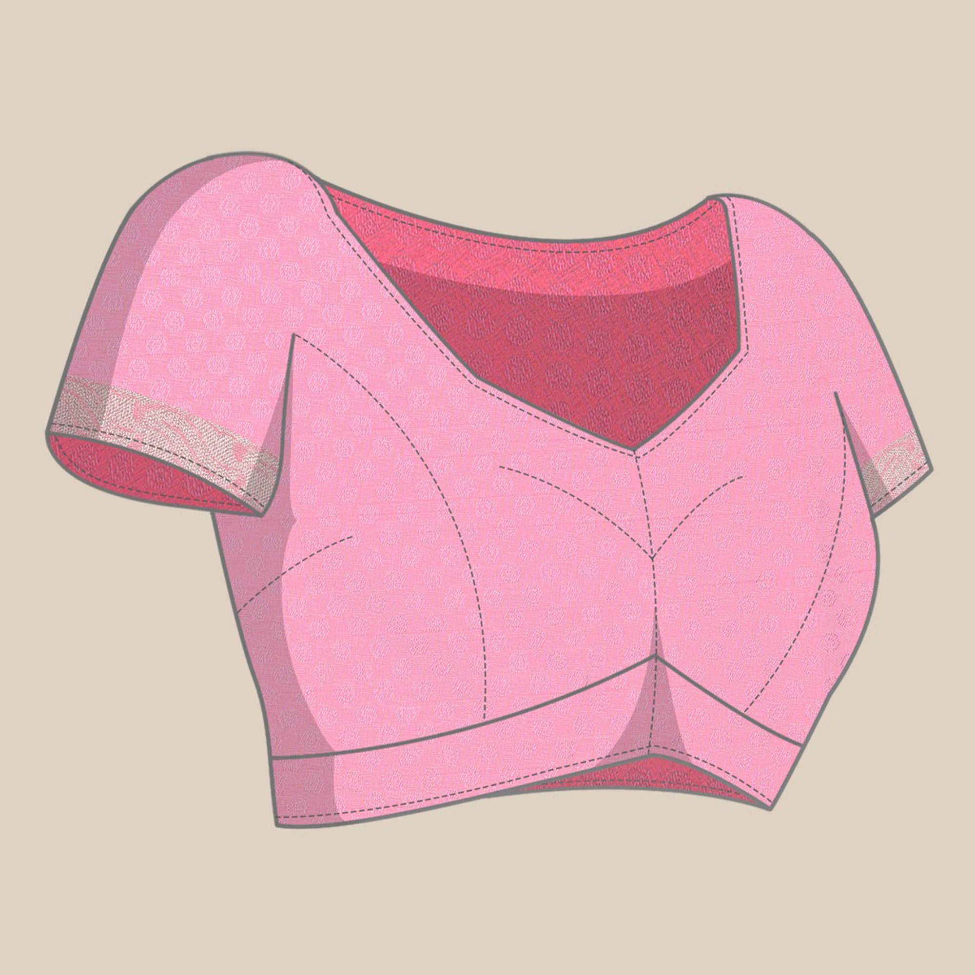 Pink Woven Kanjivaram Silk Saree