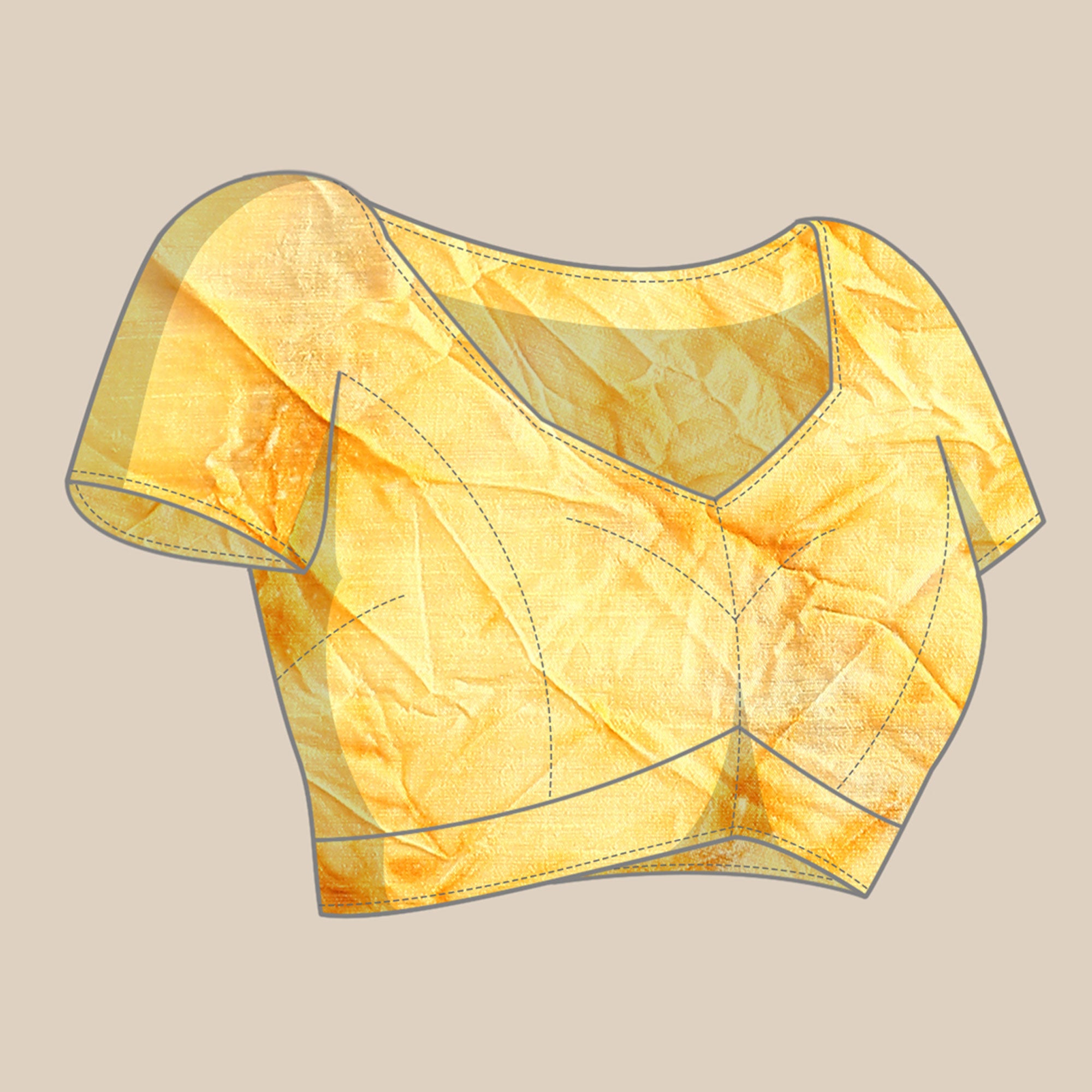 Yellow Foil Printed With Swarovski Shimmer Chiffon Saree