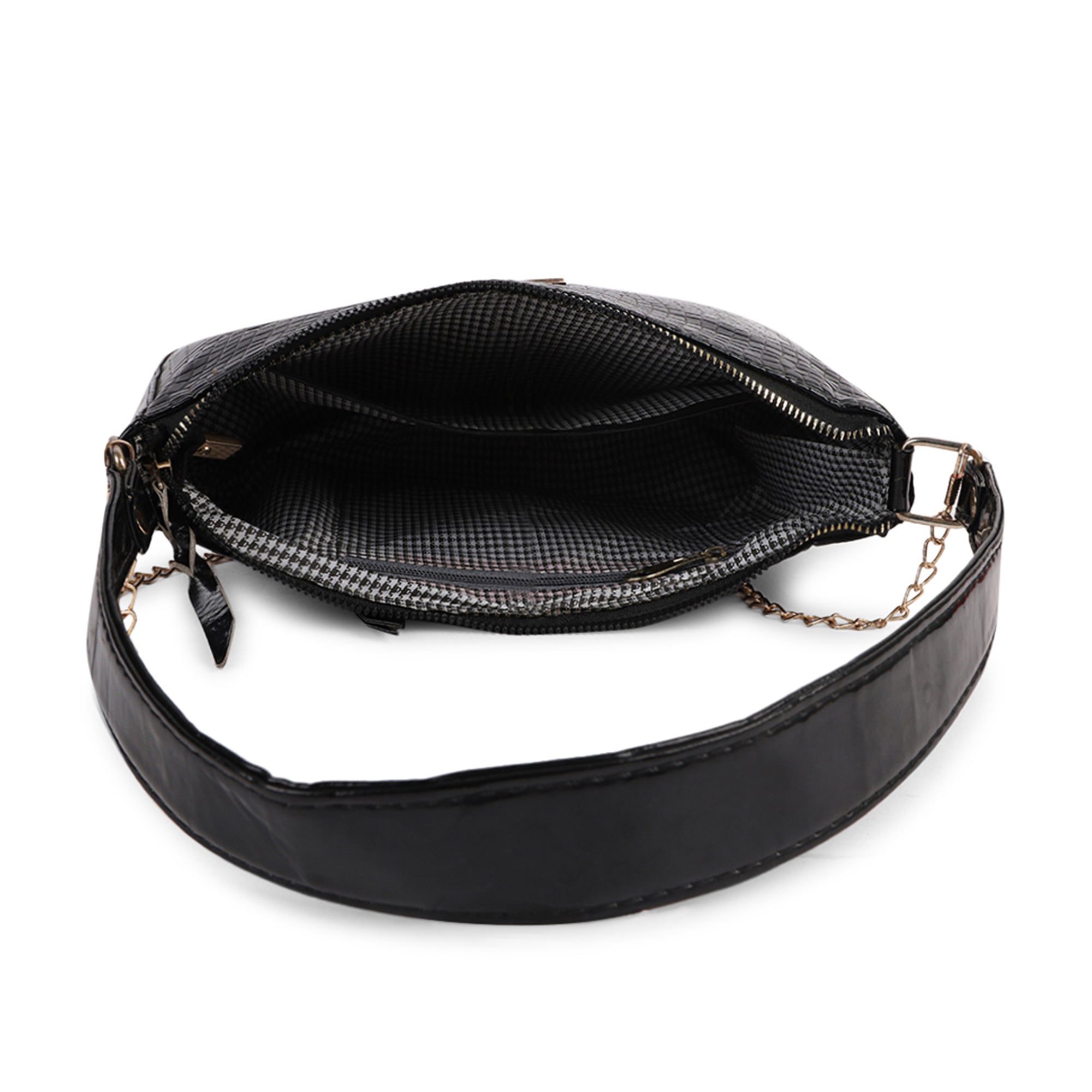 TMN - Women Black Vegan Leather Sling Bag