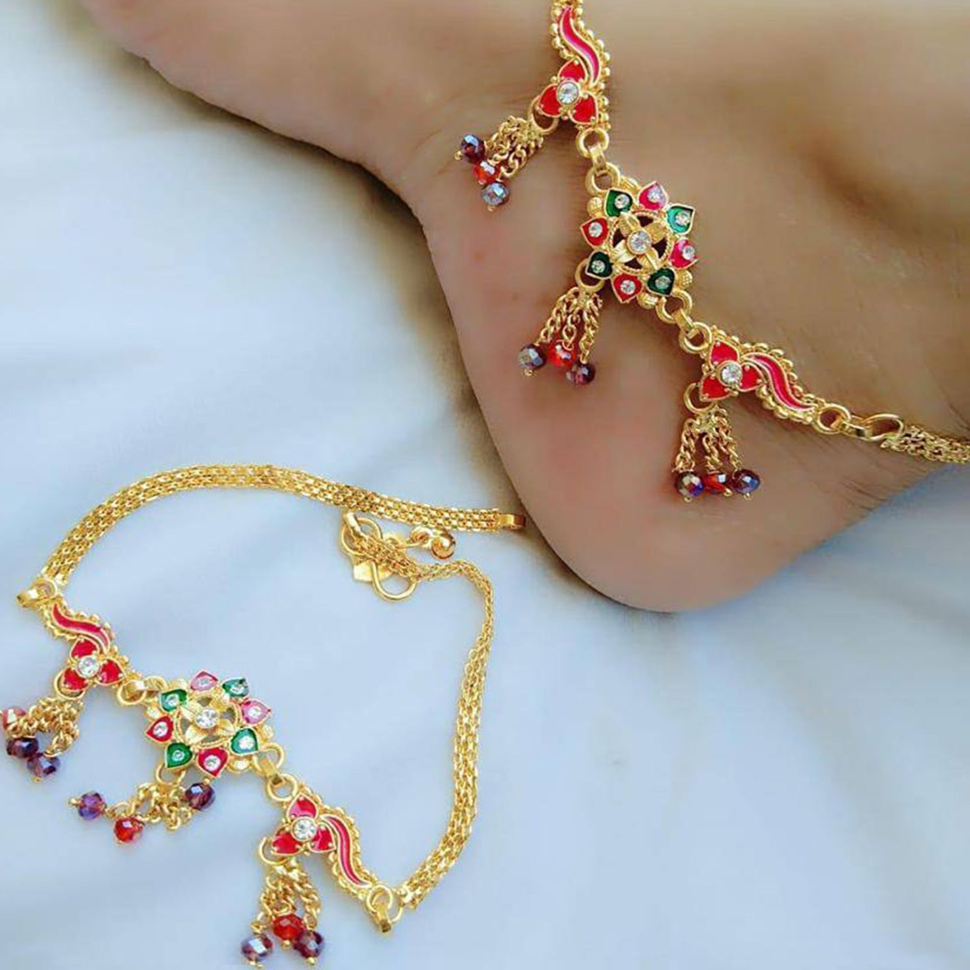 Oxodized Multi Strand Anklets for women