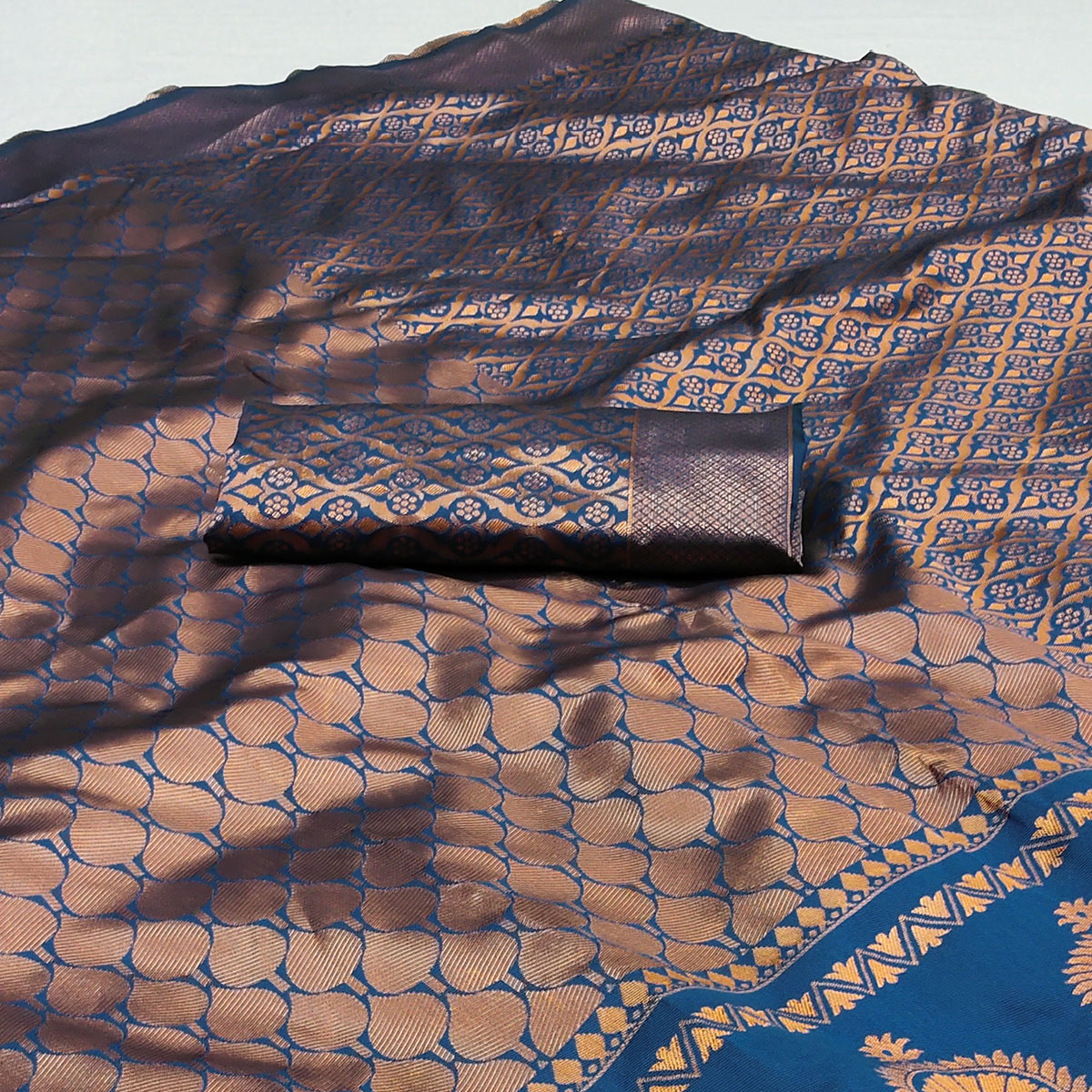 Blue Woven Banarasi Silk Saree