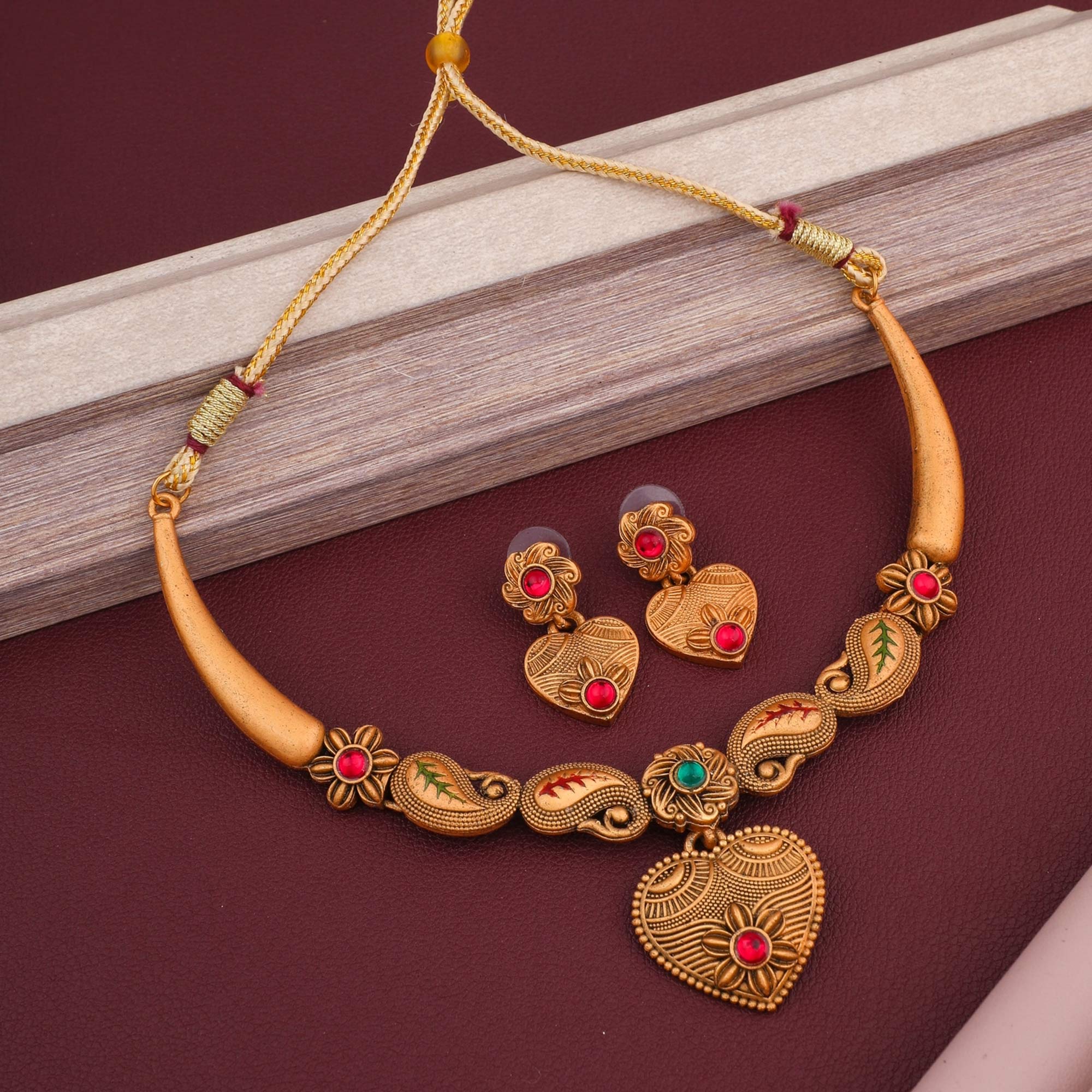 Gold Plated Alloy Necklace Set