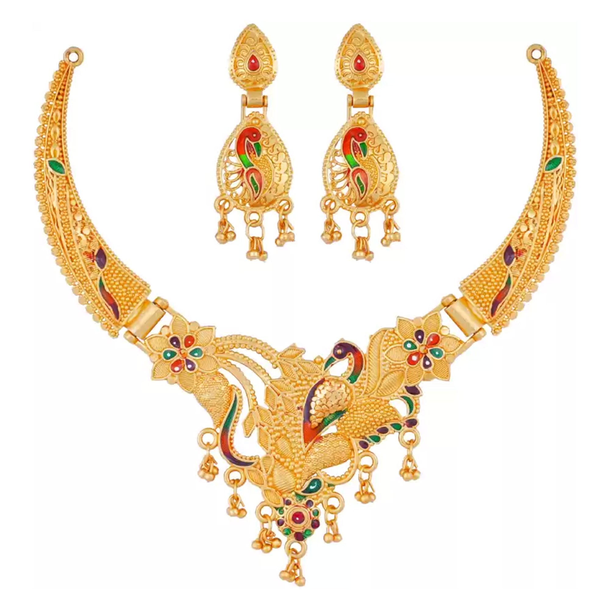 Gold Plated Alloy Necklace Set