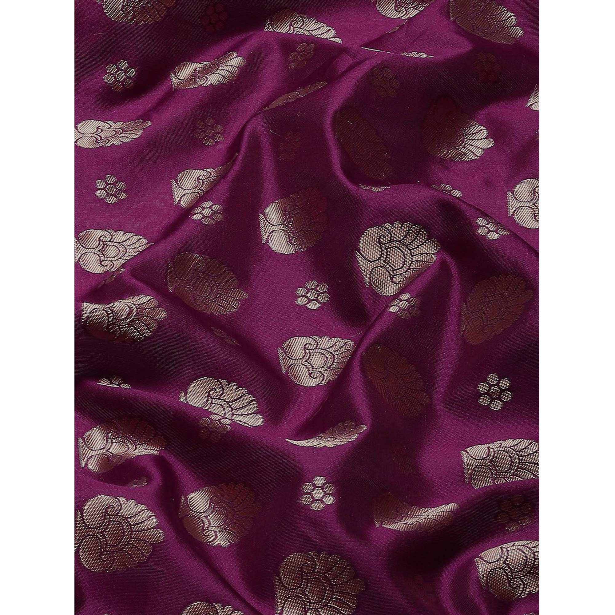 Purple Woven Banarasi Silk Saree