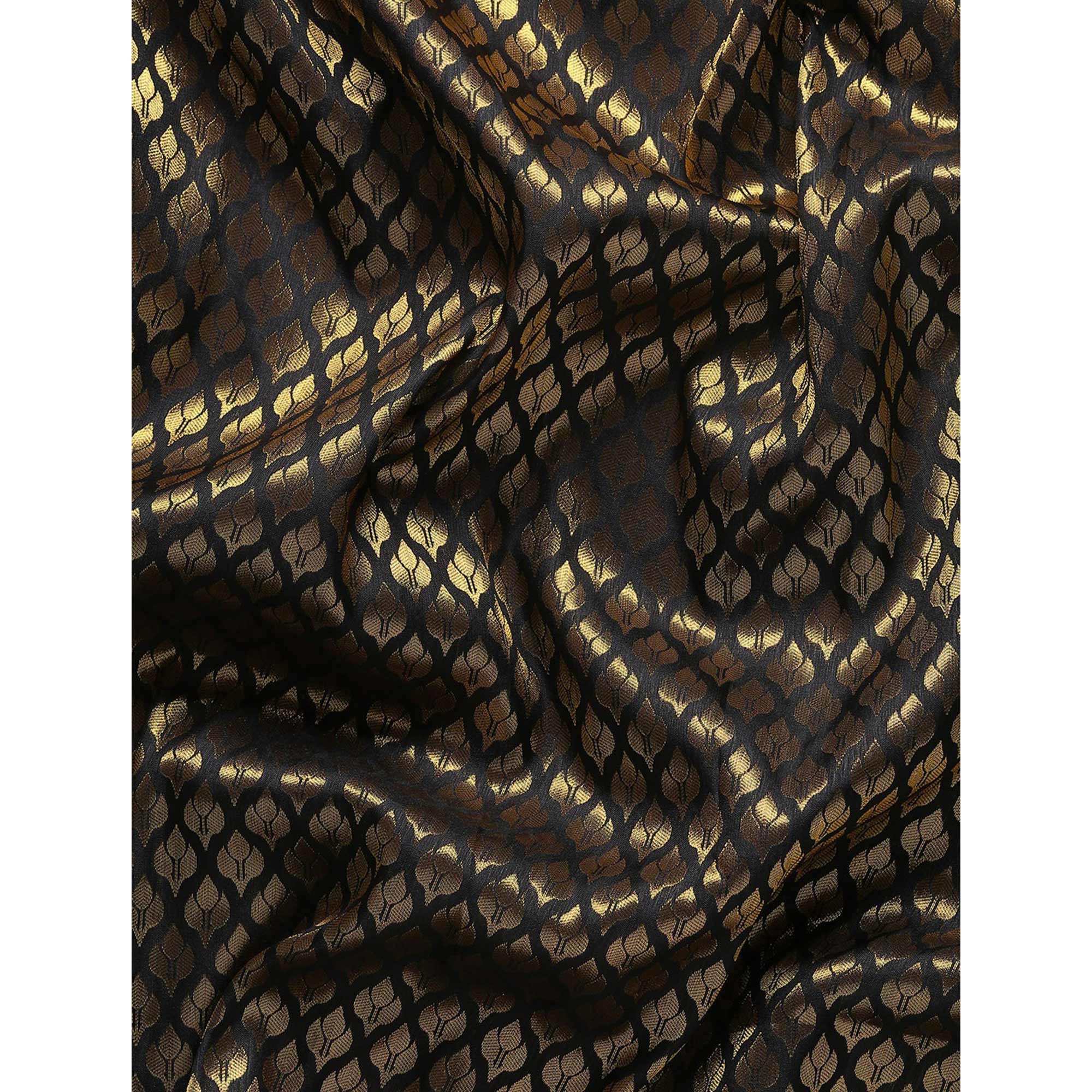 Black Woven Kanjivaram Silk Saree