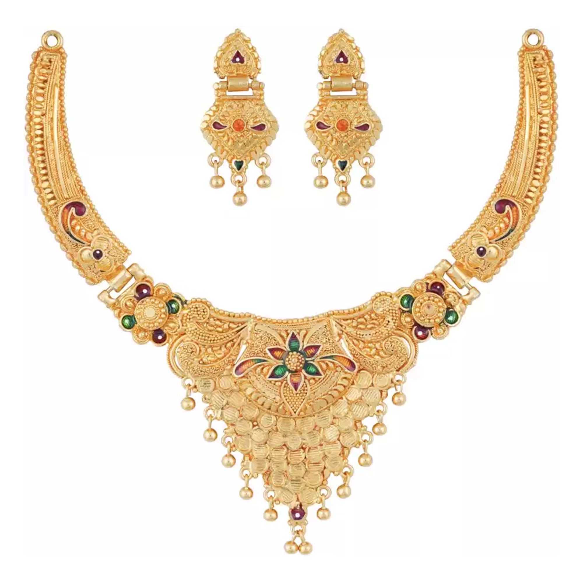 Gold Plated Alloy Necklace Set