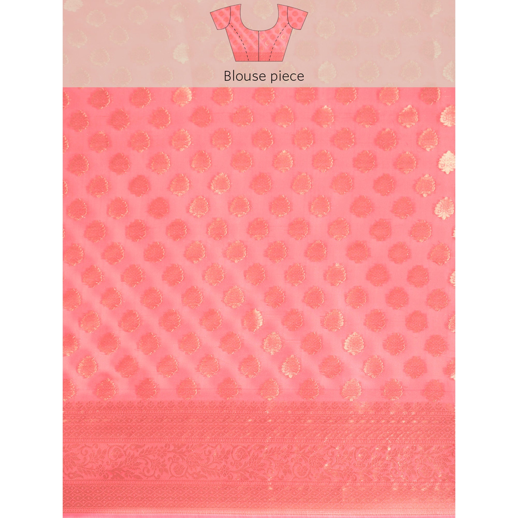 Gajari Pink Woven Organza Silk Saree With Tassels