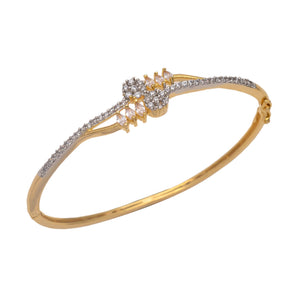 Gold Polish American Diamond Sleek Bracelet