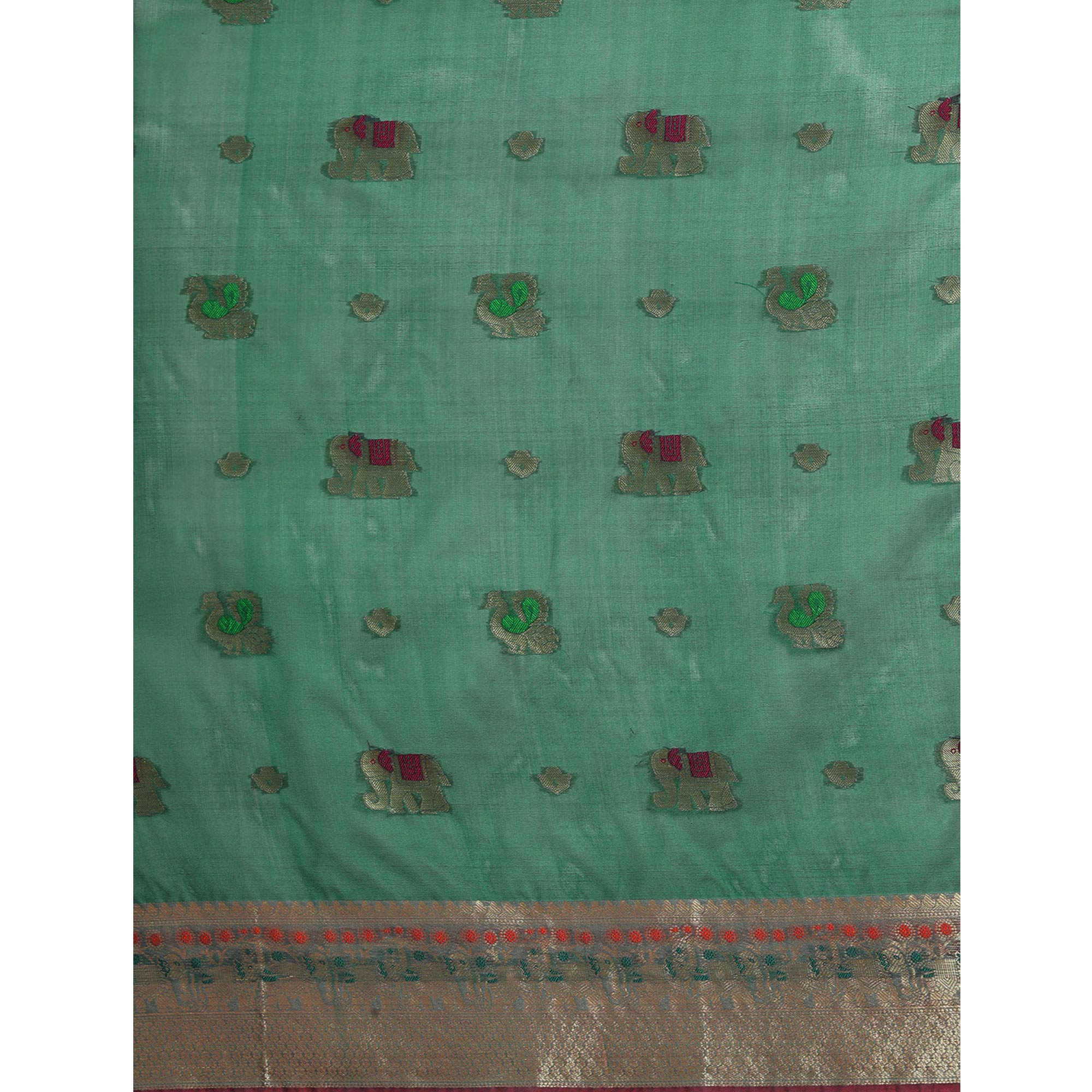 Rama Woven Organza Saree
