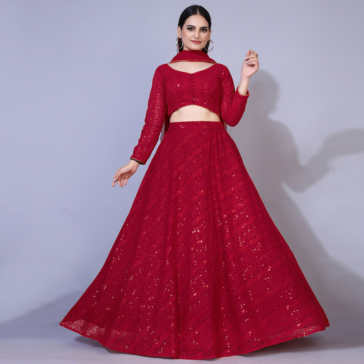 Crop Top Net Lehenga Designs Net Chaniya Choli Designs Net Lehenga Choli  Designs For… | Indian wedding dress modern, Indian bridal outfits, Indian  wedding outfits