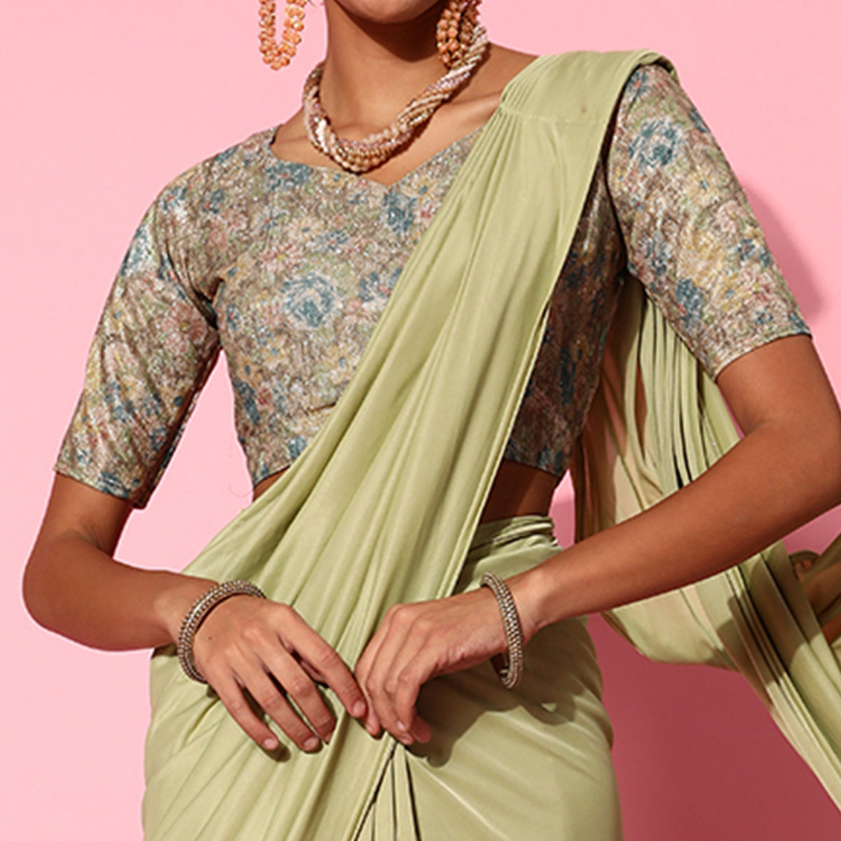 Green Solid Art Silk Saree