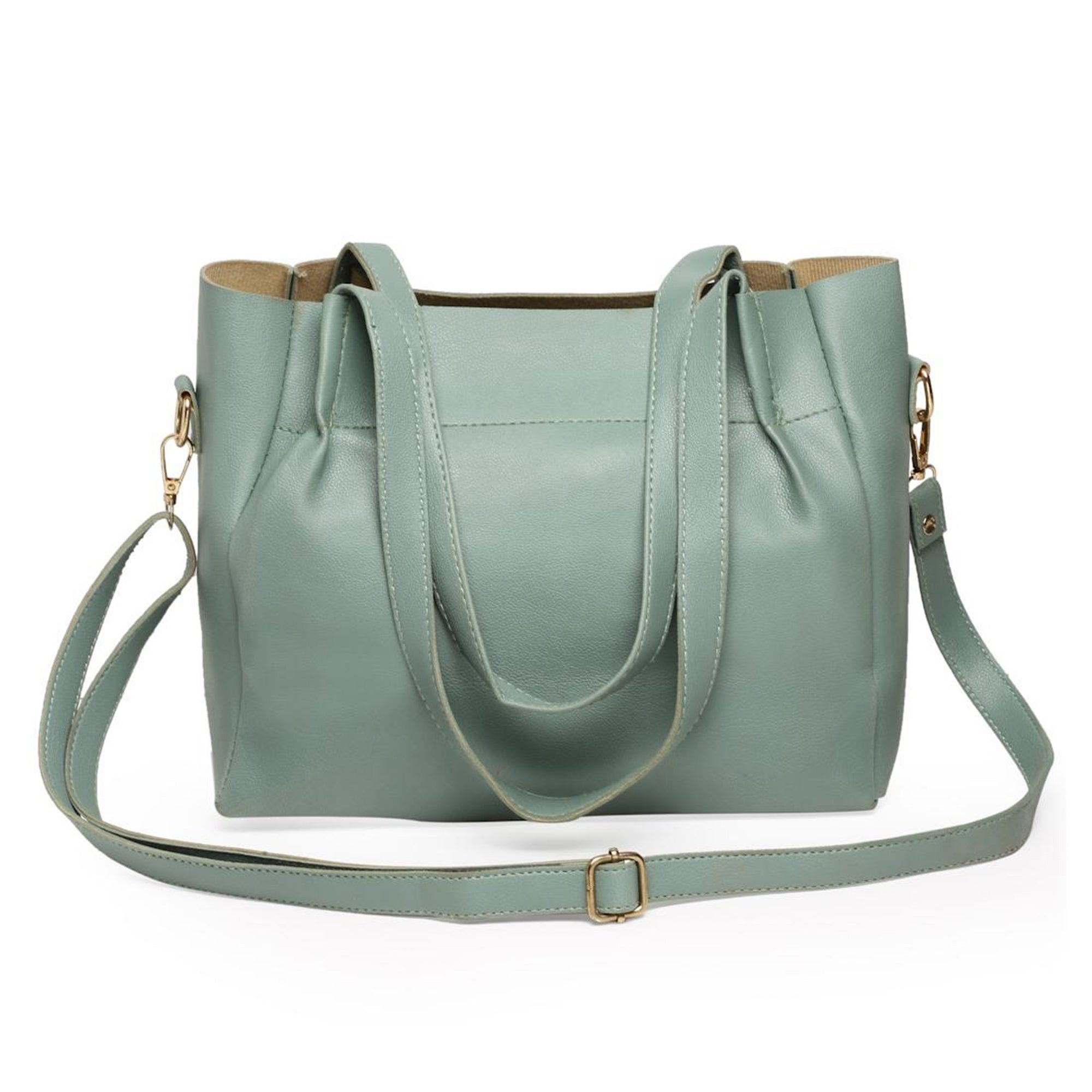 TMN - Women Mint Stylish Vegan Leather Tricote Bag