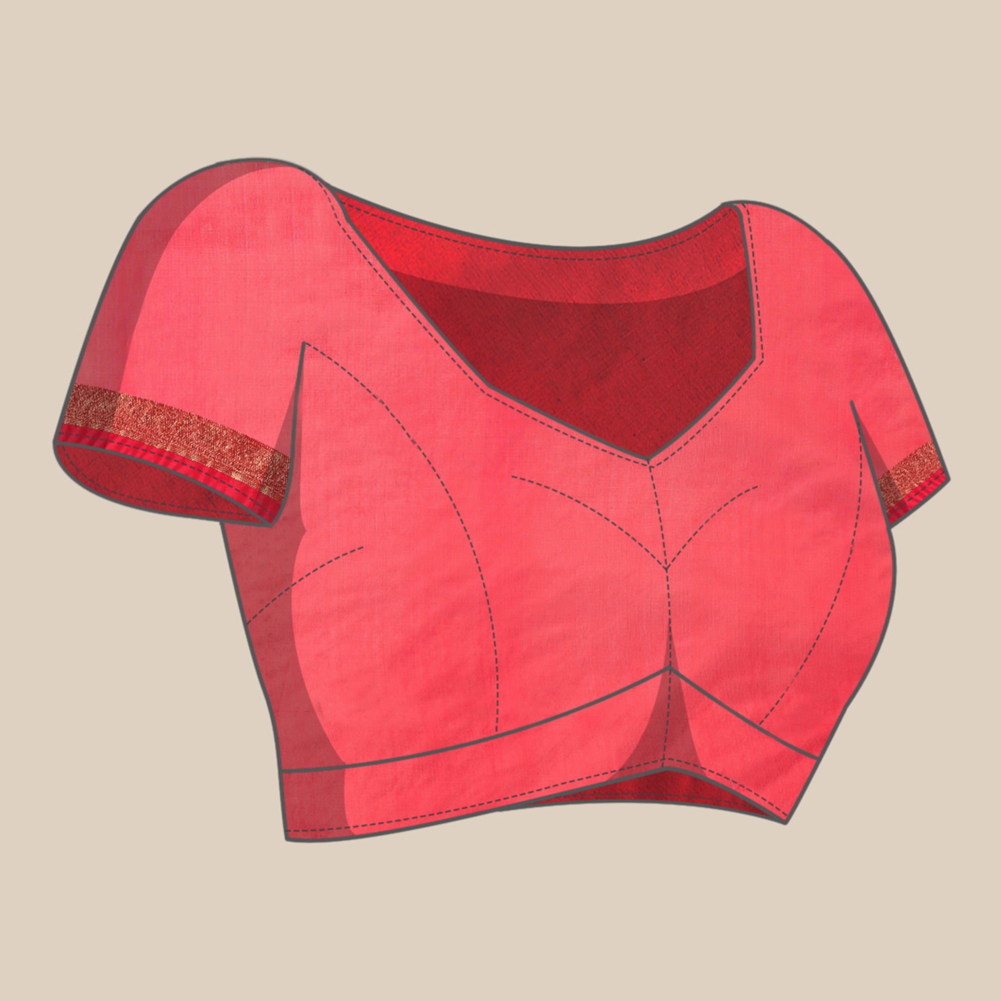 Red Woven Cotton Silk Saree
