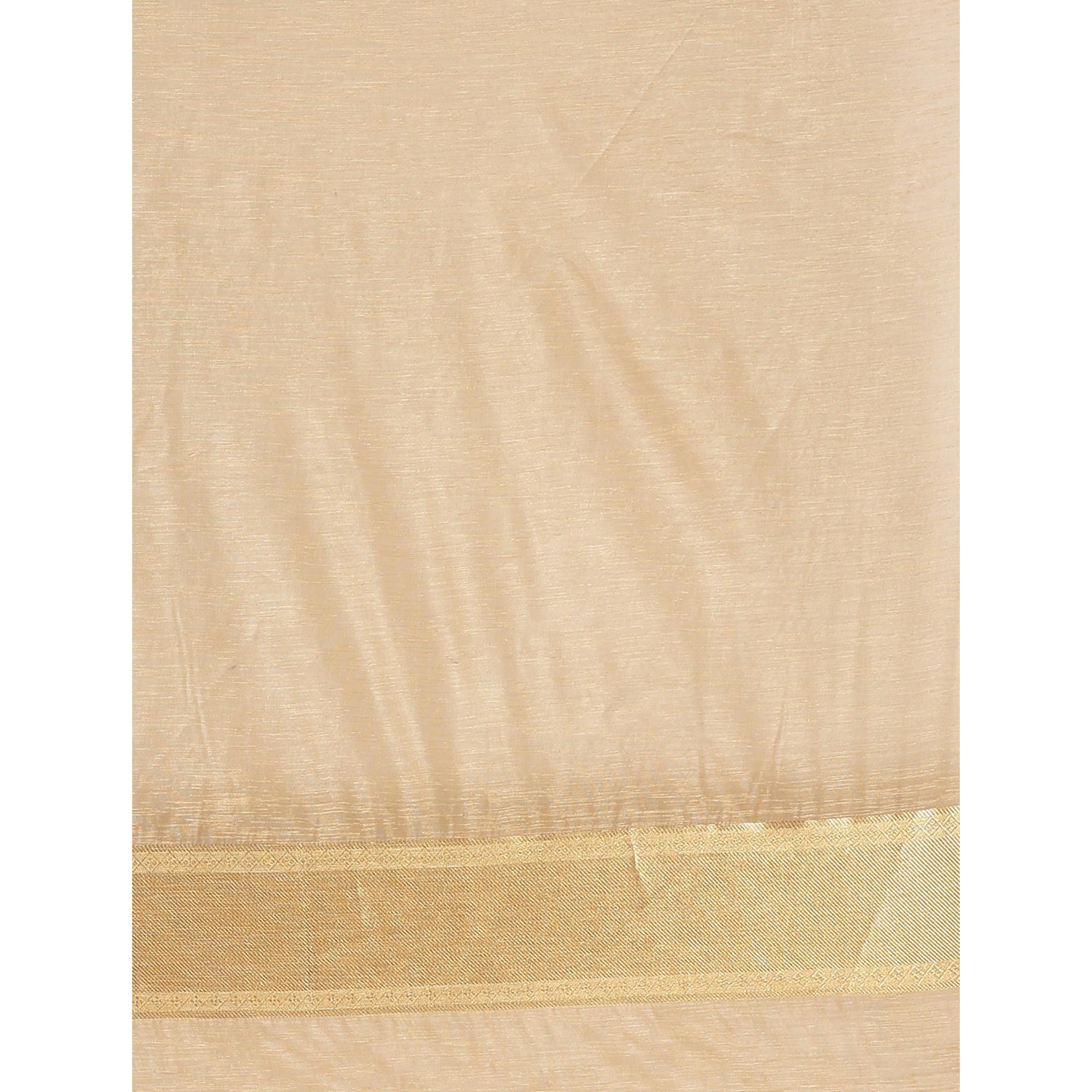 Beige Woven Kanjivaram Silk Saree