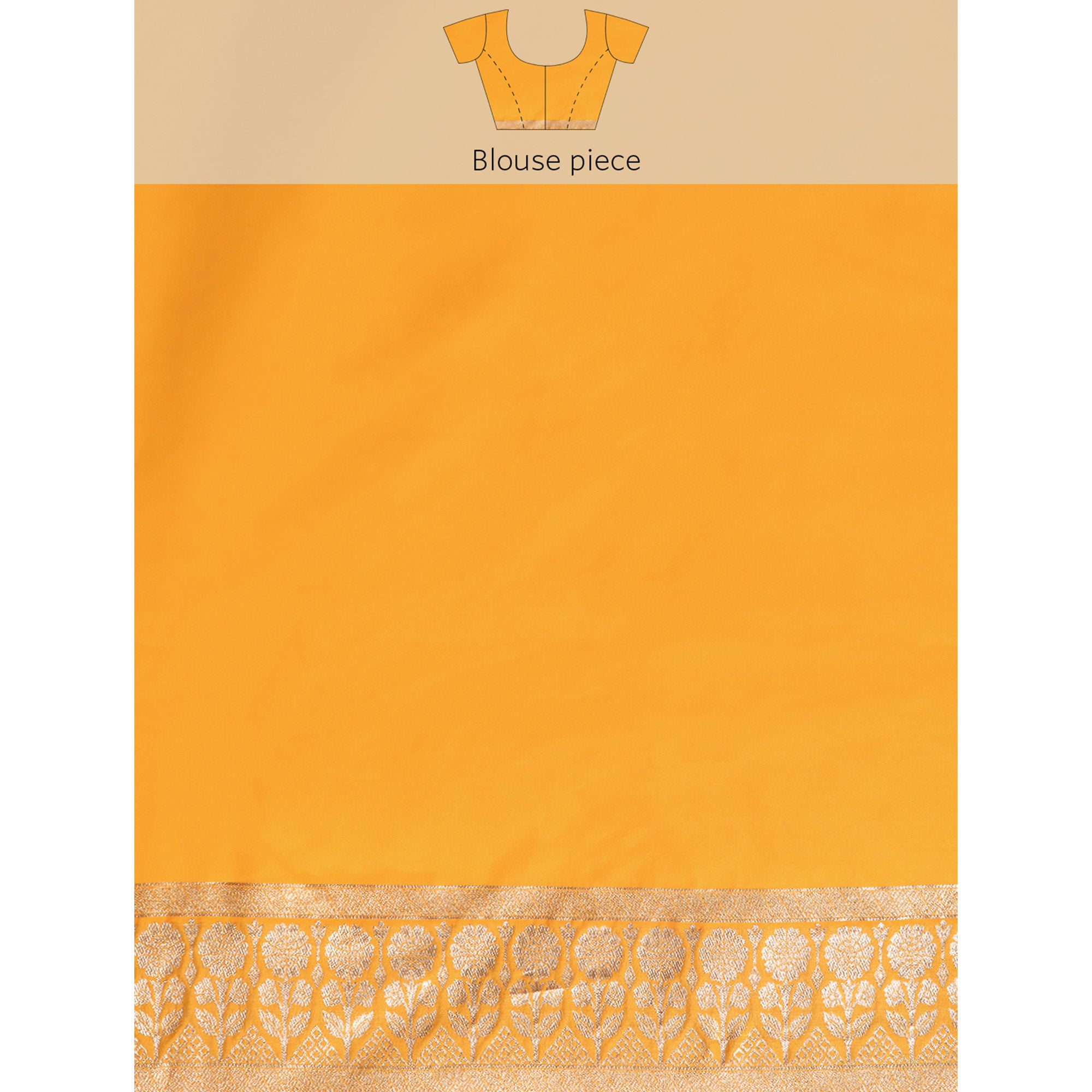 Yellow Floral Woven Organza Silk Saree With Tassels