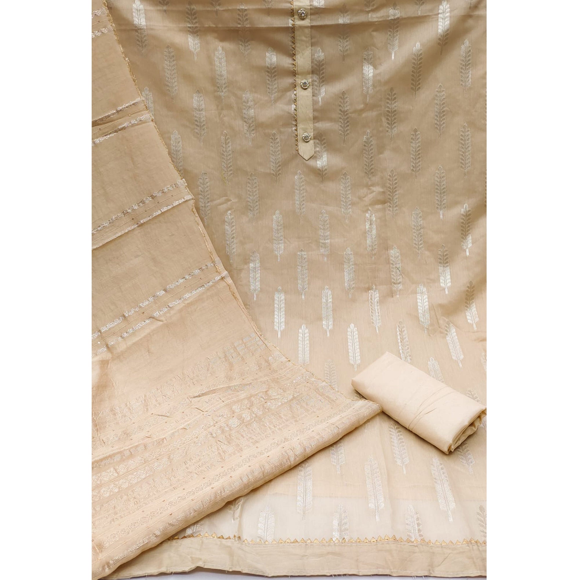 Chikoo Woven Modal Dress Material